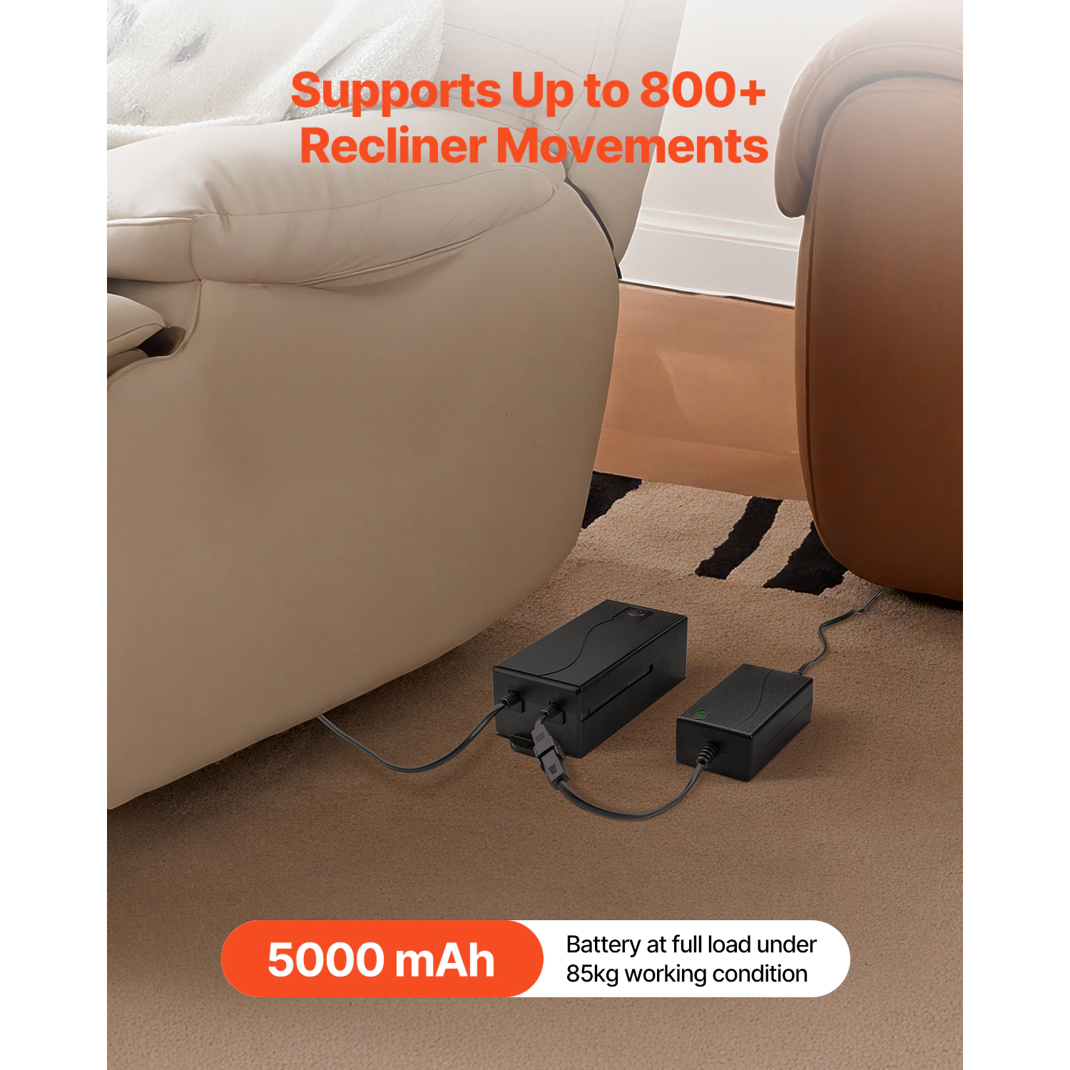 HONGGE Battery Pack for Reclining Furniture, Rechargeable Recliner Battery Pack