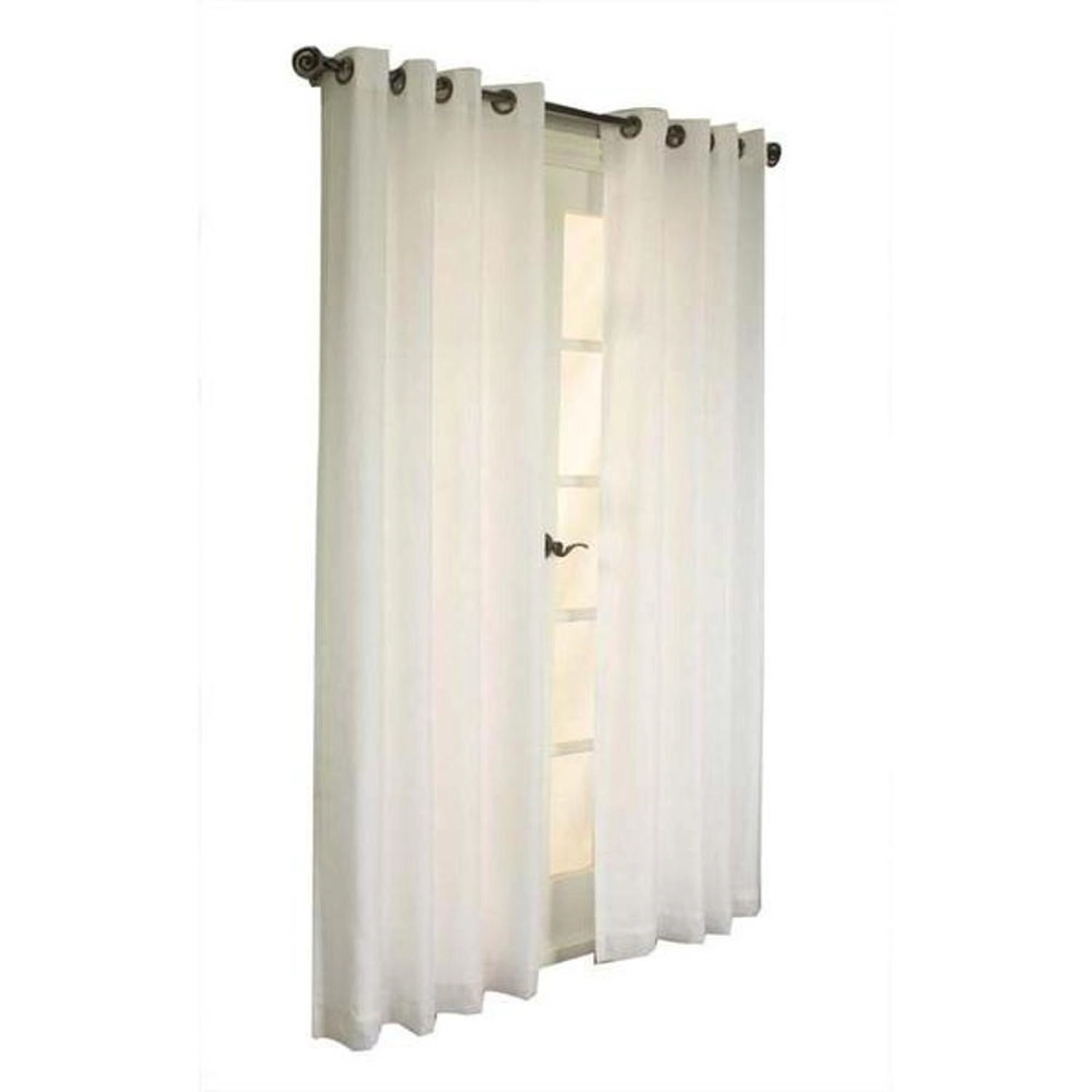 Thermavoile Rhapsody Lined European Voile Grommet Panel - 54x108", White