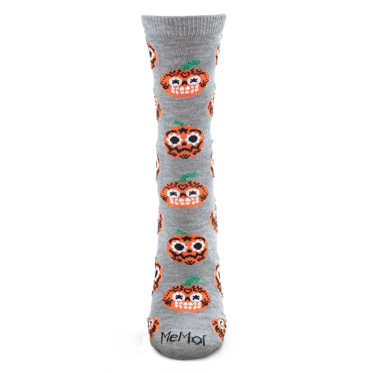 MeMoi Women's Spooky Pumpkins Crew Socks