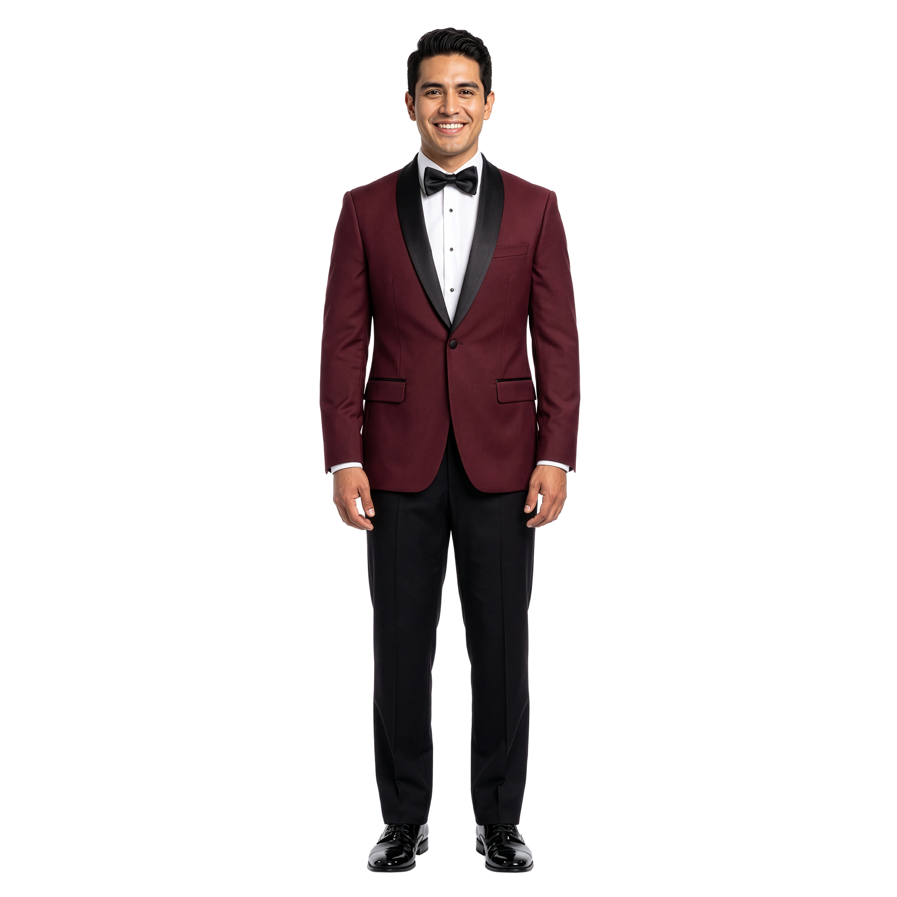 Tazzio Mens Slim Fit Satin Shawl Lapel Dinner Jacket