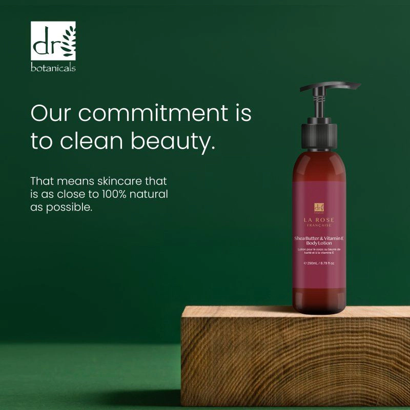 Dr. Botanicals La Rose Française Anti-Aging Body Lotion 250ml - Bakuchiol & Vitamin E for Fine Lines and Hydration
