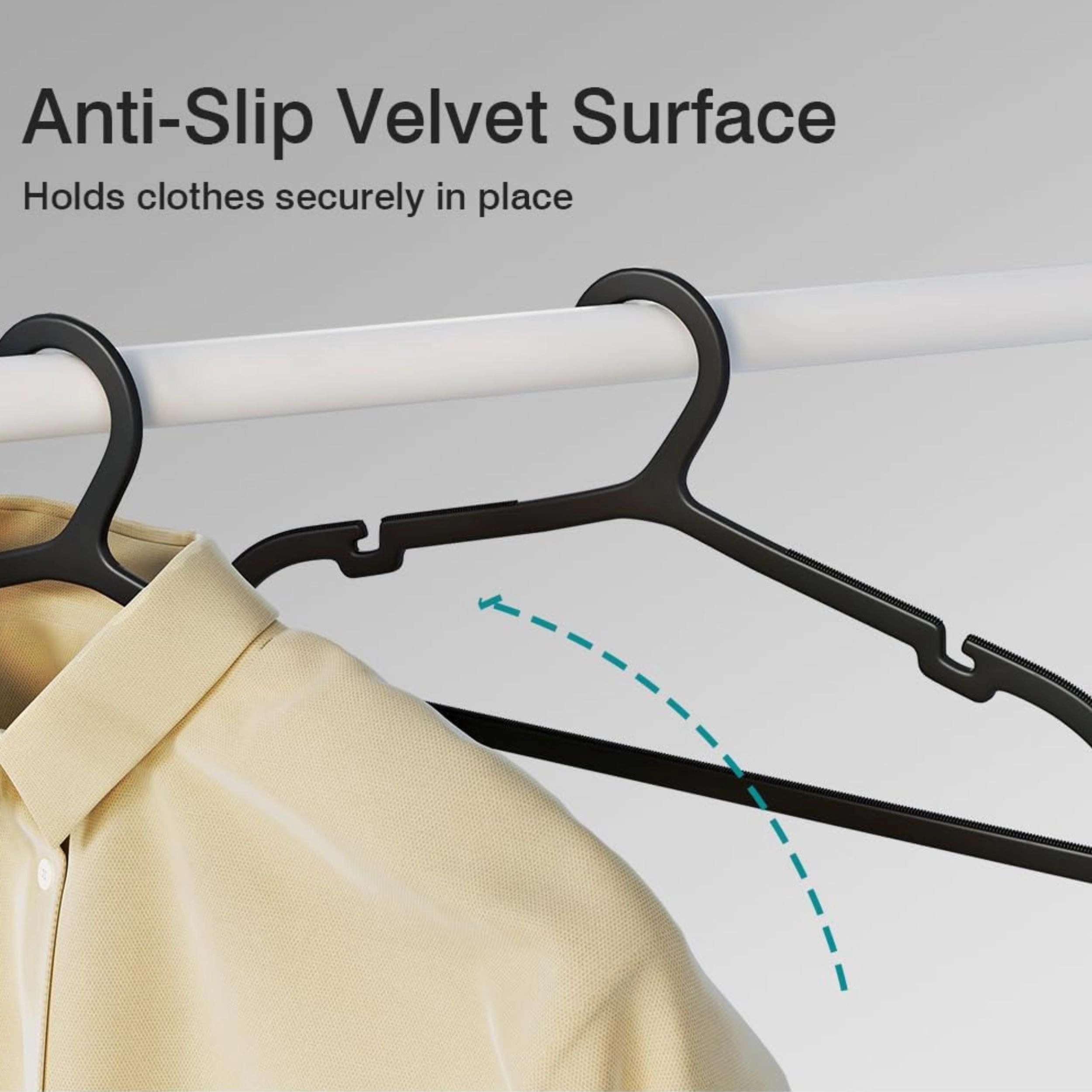 Stock Preferred Pack of 30 Non Slip Plastic Clothes Hangers Space Saving Coat