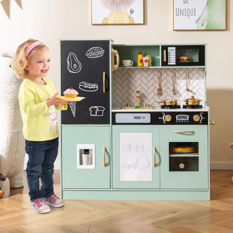 Hivvago Pretend Play Kitchen with Utensils for Kids Aged 3+