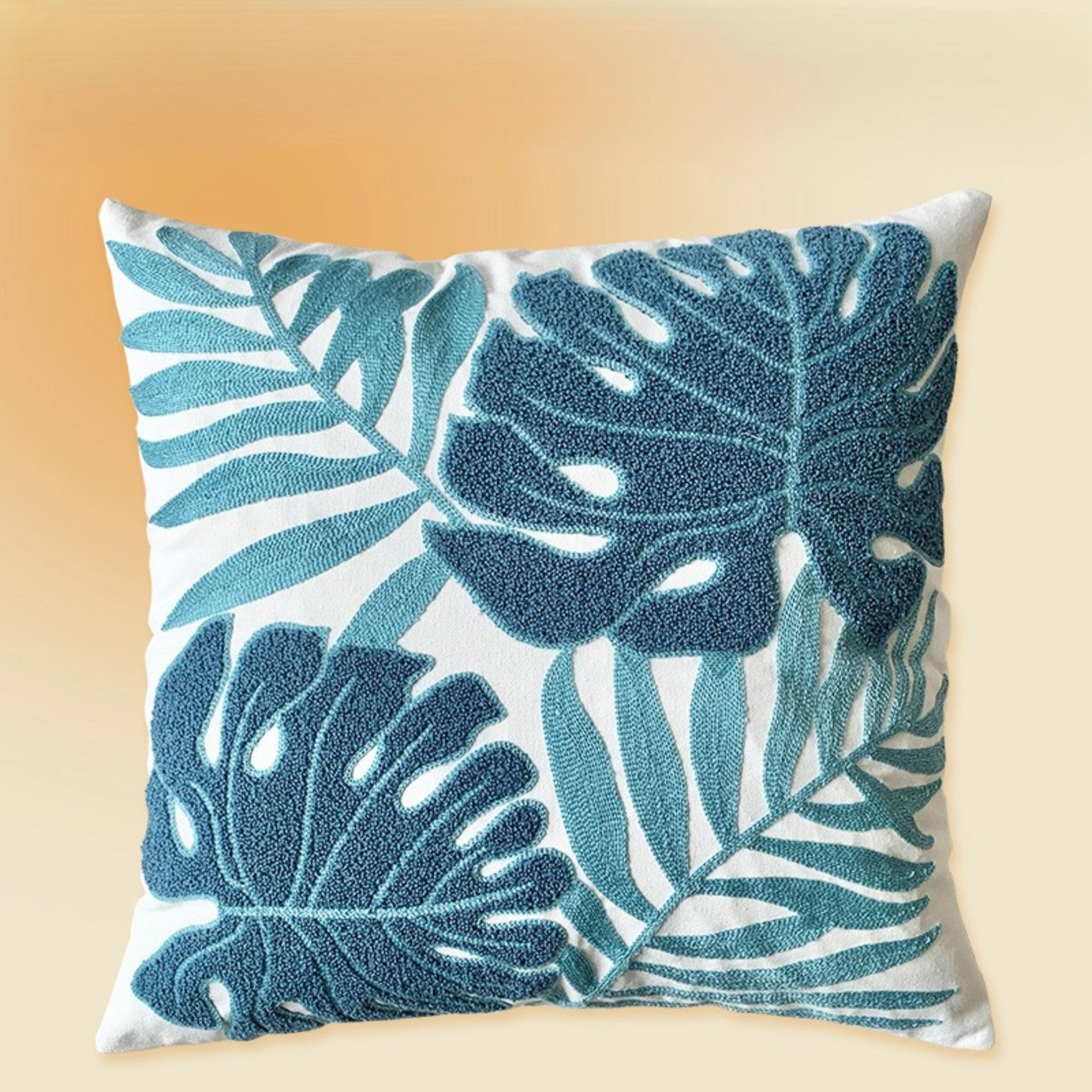 Alilang Unisex Canvas Throw Pillow 17.7*17.7 Mixed Leaf Towel Design
