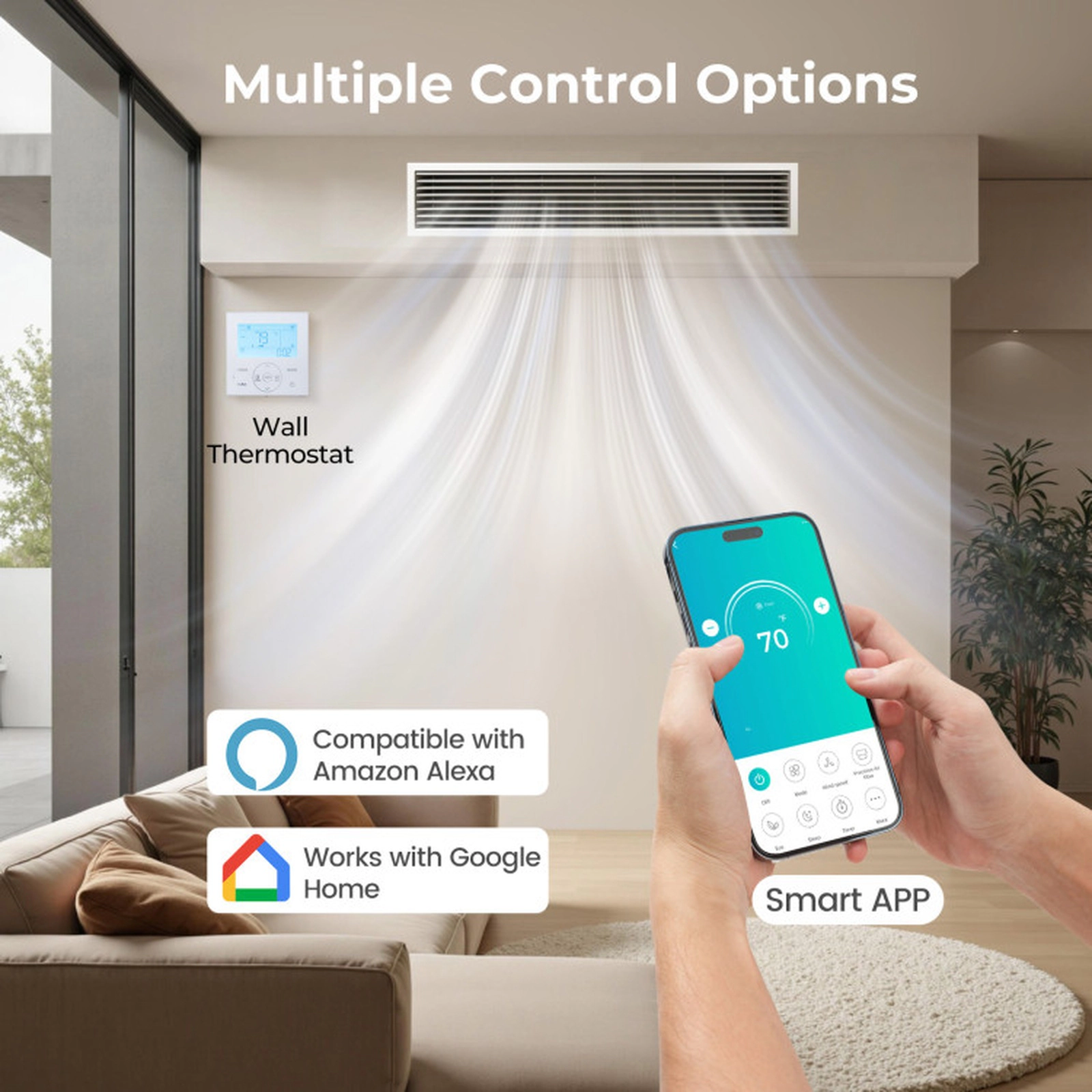 SUGIFT 35000-BTU 2-Zone 22.5-SEER2 208-230V R454B Concealed Ducted Mini Split Air Conditioner with Heat Pump