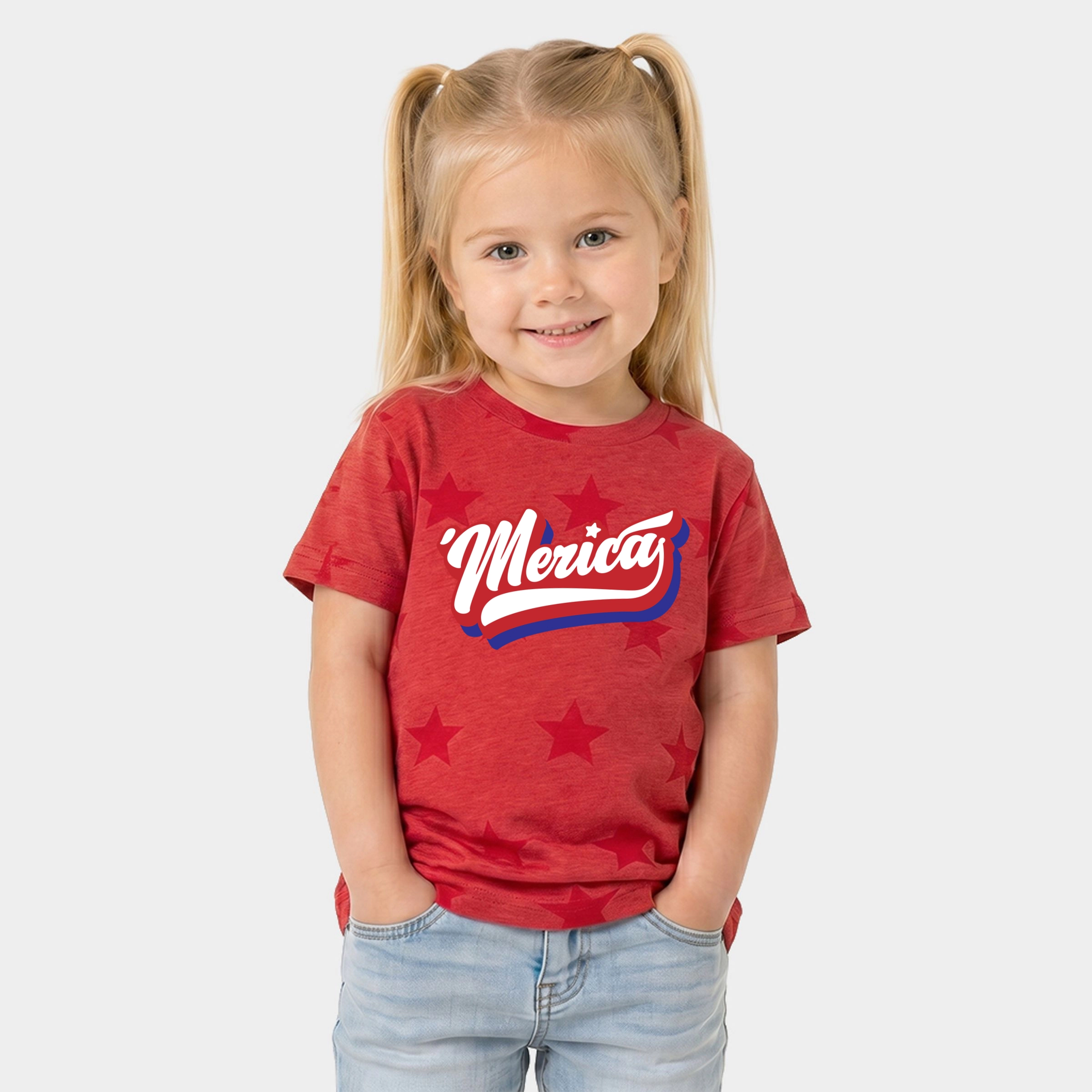 The Juniper Shop - 'Merica Retro Toddler Short Sleeve Star Tee