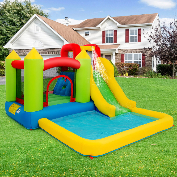 SUGIFT Outdoor Inflatable Bounce House with 480W Blower for Kids Aged 3-10