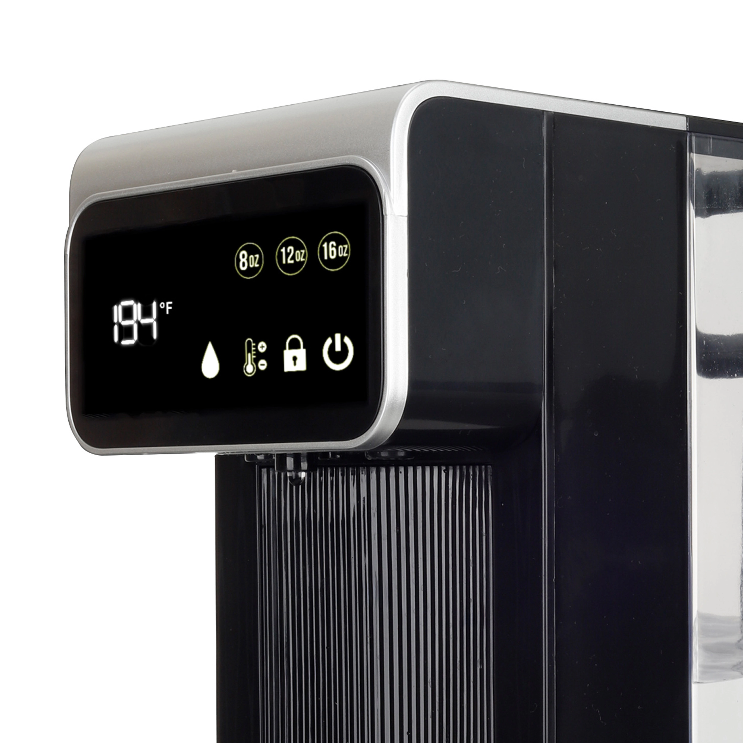 Brentwood 3-Liter 1800w Digital Instant Hot Water Dispenser in Black with 7 Temperature Presets
