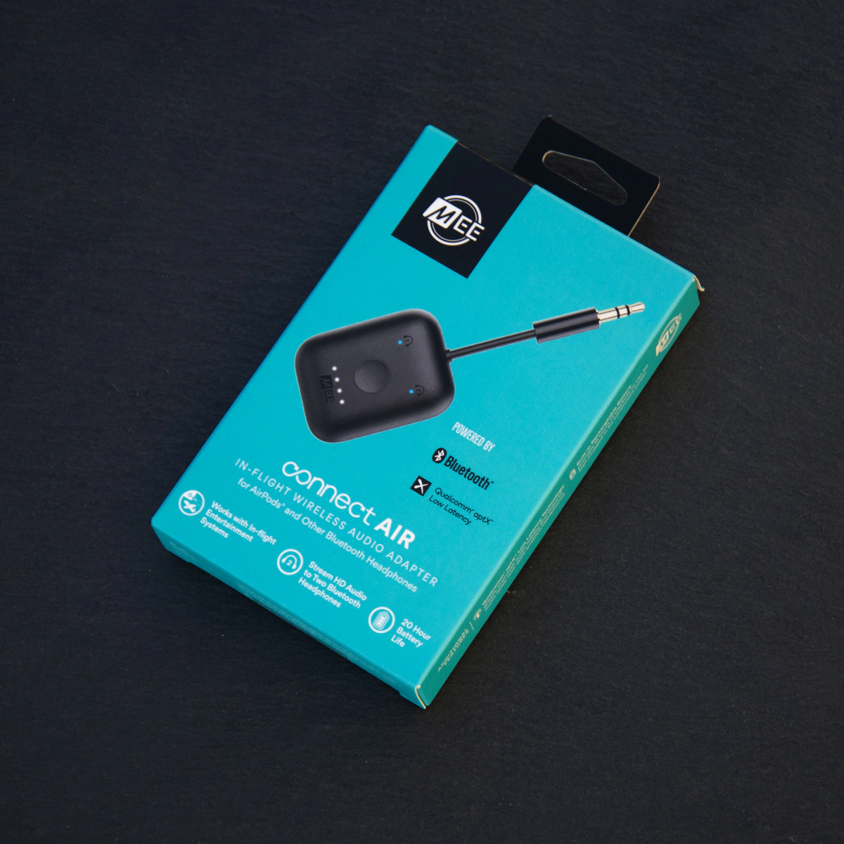 MEE Audio Connect Air In-Flight Bluetooth Wireless Transmitter for AirPods & Headphones