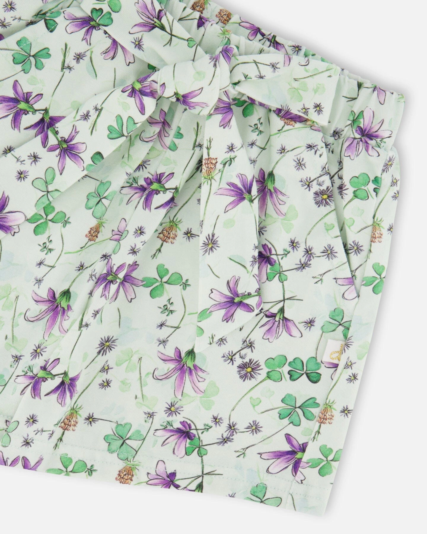 Deux par Girls Tencel Rayon Jersey Tie-Front Elastic Waist Slant Pocket Shorts