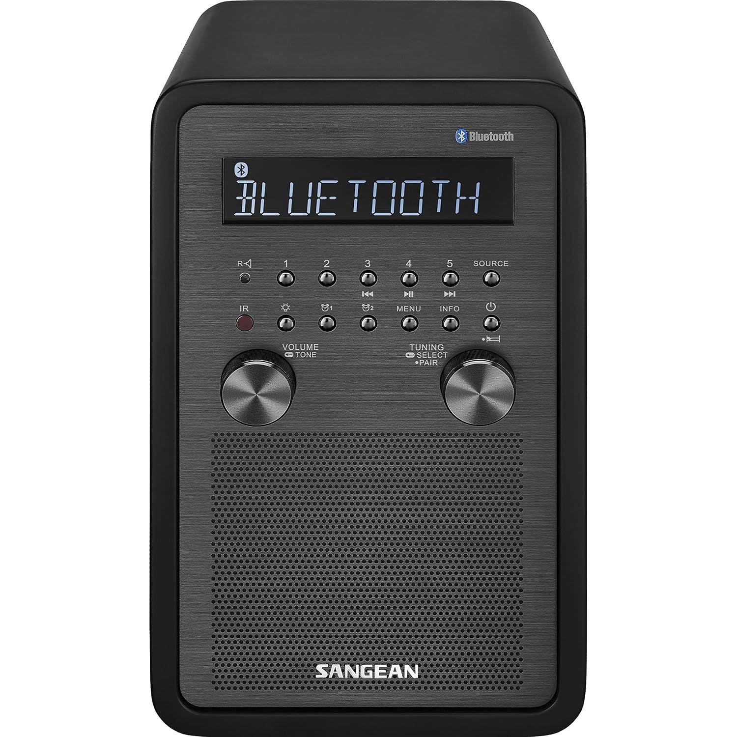 SANGEAN WR-50 AM/FM-RDS Bluetooth Tabletop Radio - Wood Cabinet, DSP Tuner