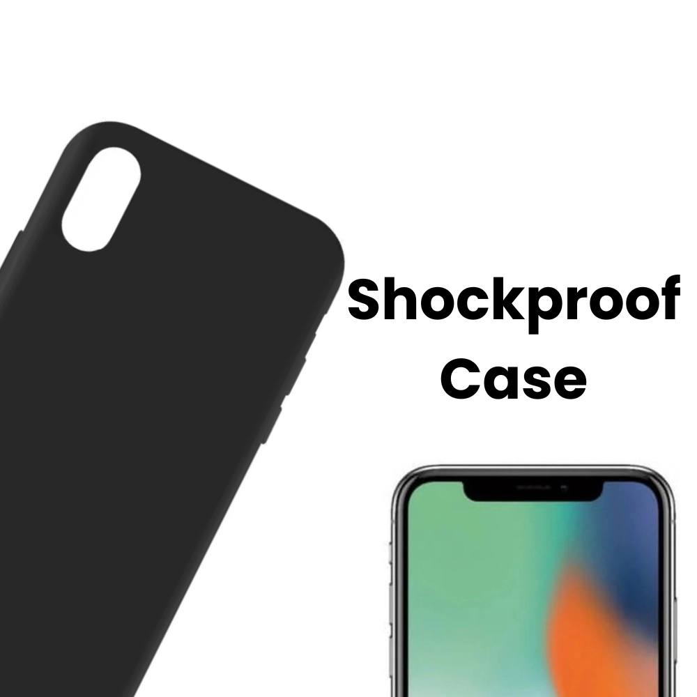 Qixxronics Mobile Phone Cover for iPhone X Silicone Case Shock-Absorbent Protective Phone Cover