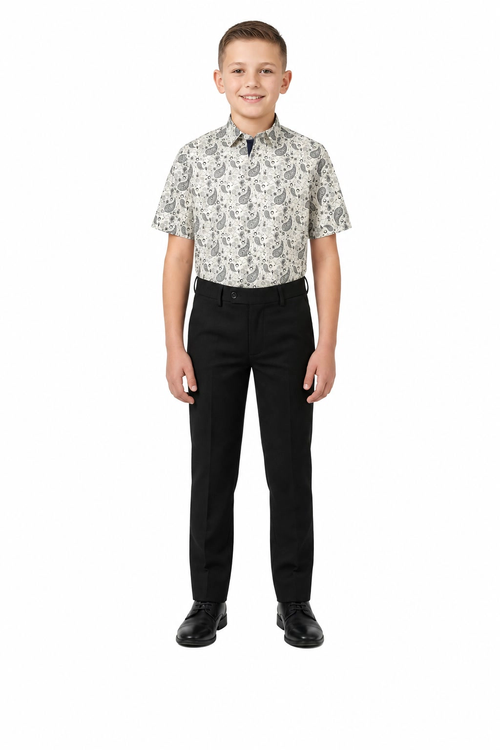Elie Balleh Boys Slim Fit Paisley Shirt