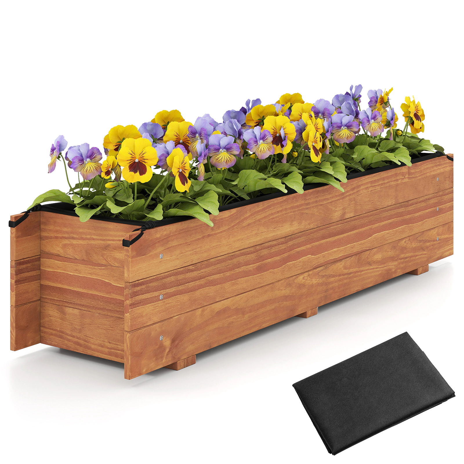 Hivvago Elevated Wooden Garden Planter Box