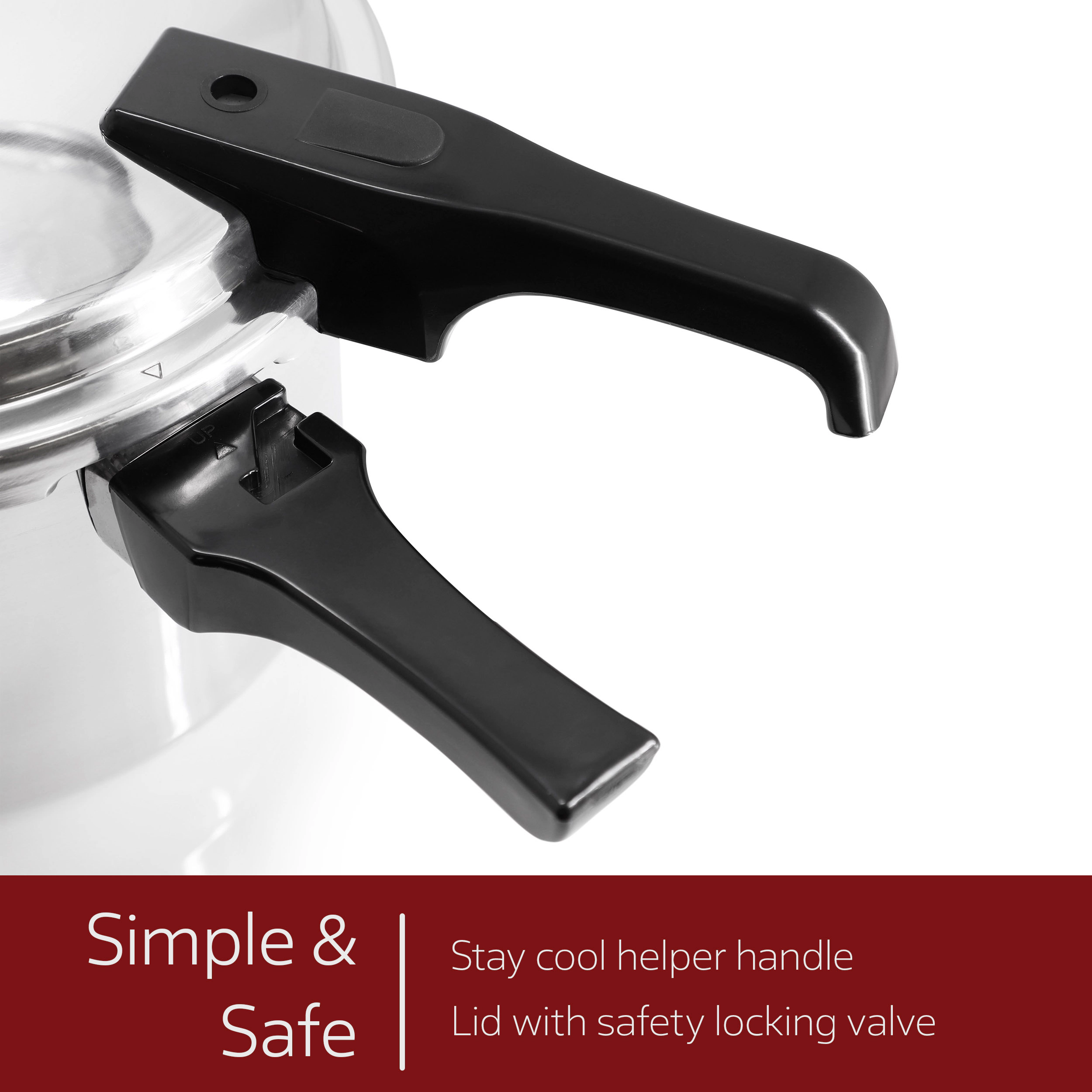 MegaChef Quart Aluminum Stovetop Pressure Cooker