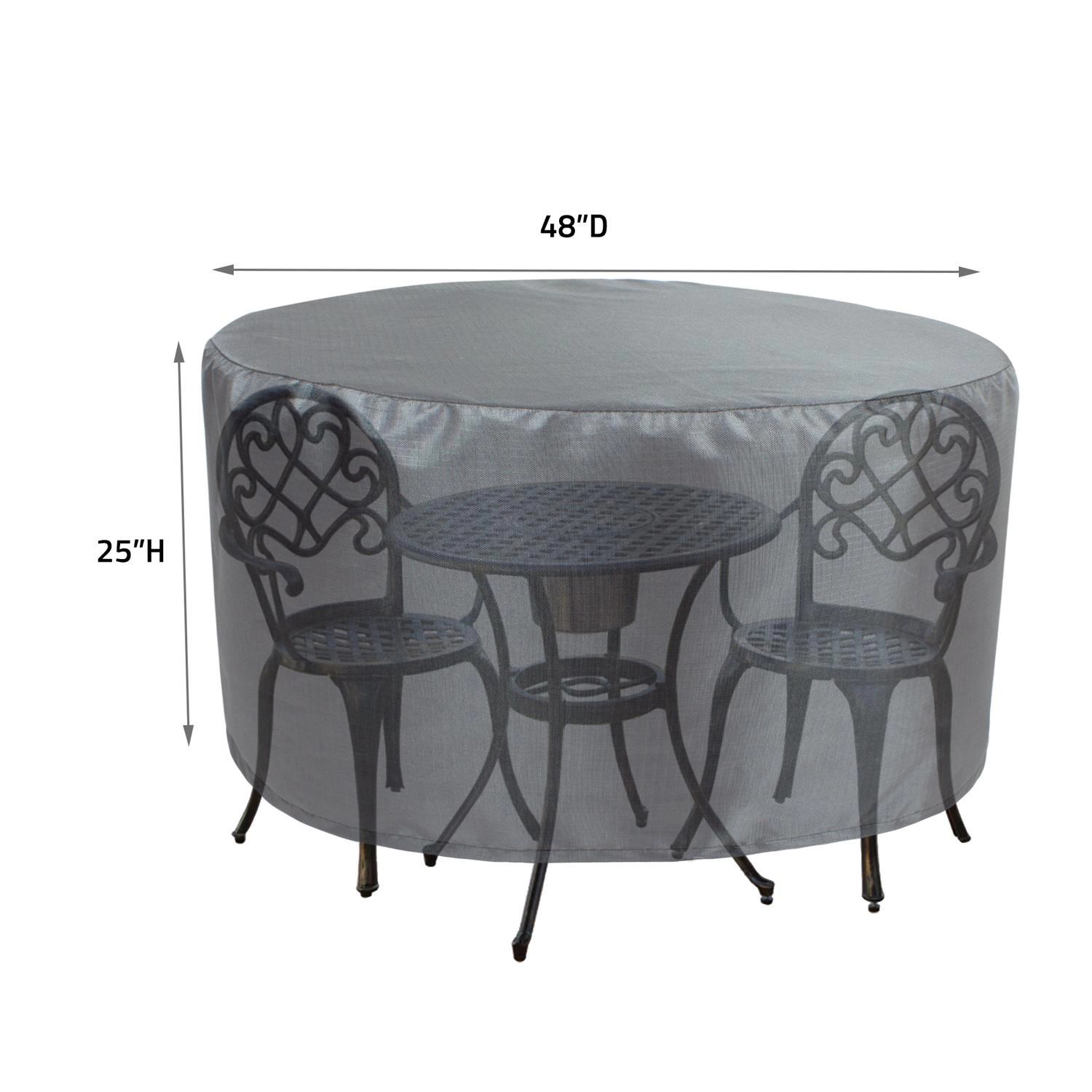 Summerset Shield Round/Square Table Chair Cover Ultimate Protection for Your Outdoor Furniture 48