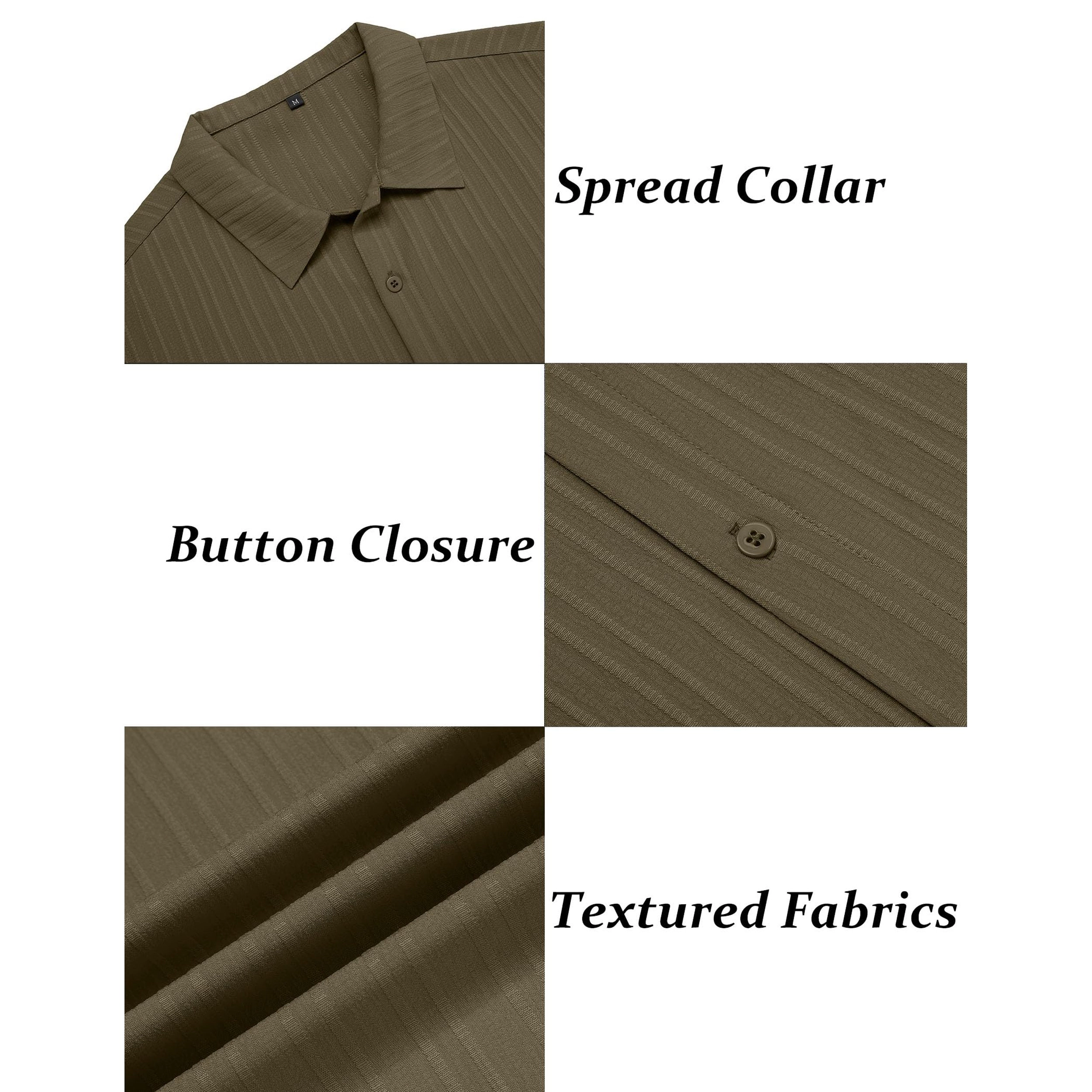 COOFANDY Men's Regular Fit Short Sleeve Camp Shirt