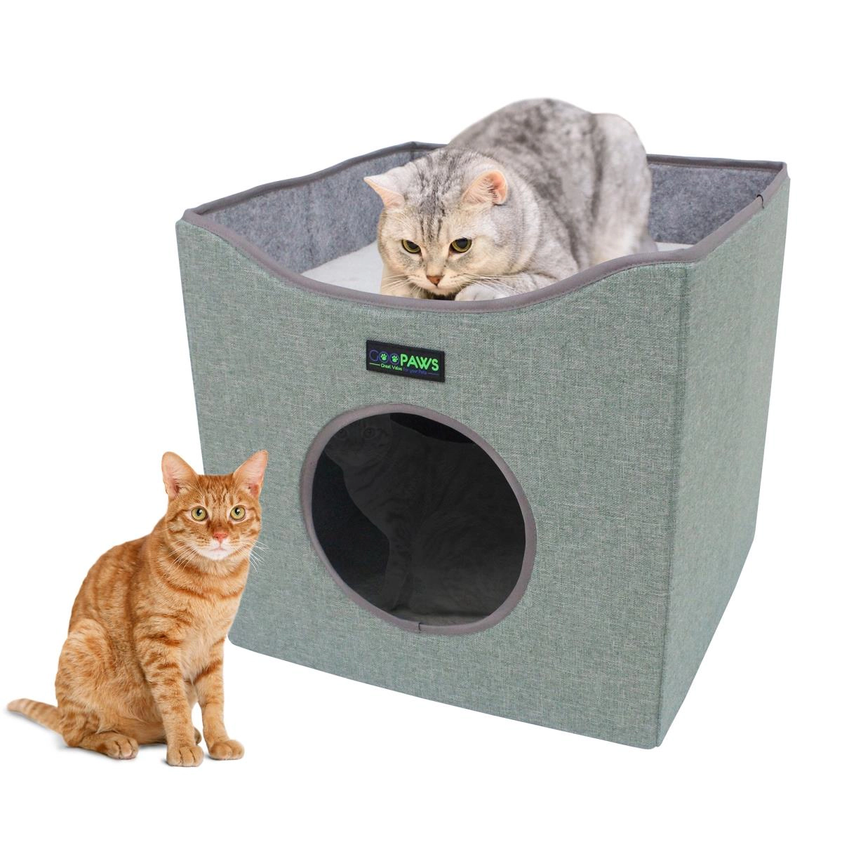 212 Main 15.5 in. Cat Condo, Sage Green