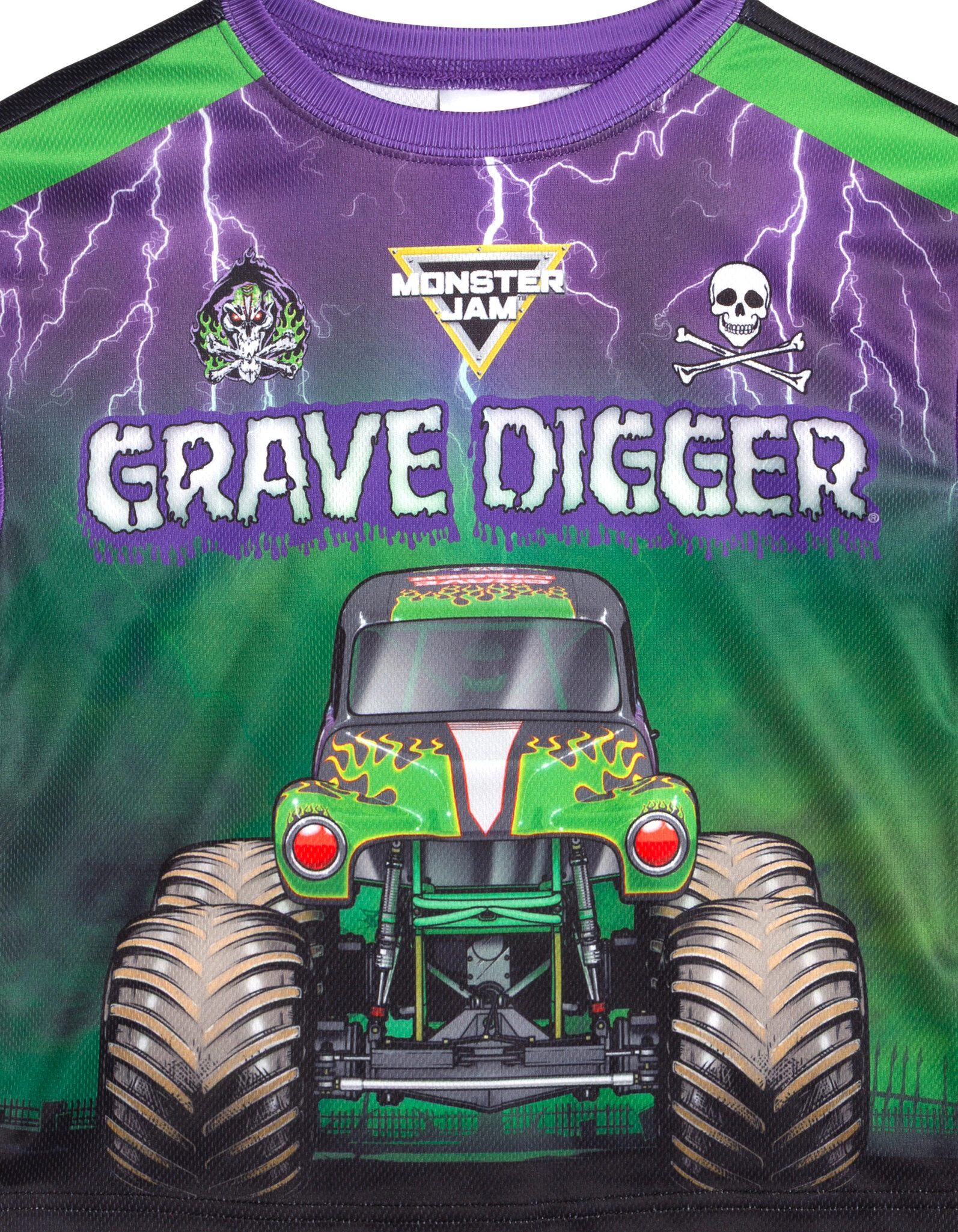 Monster Jam Grave Digger Boys' Athletic 2-Piece T-Shirt and Joggers Set