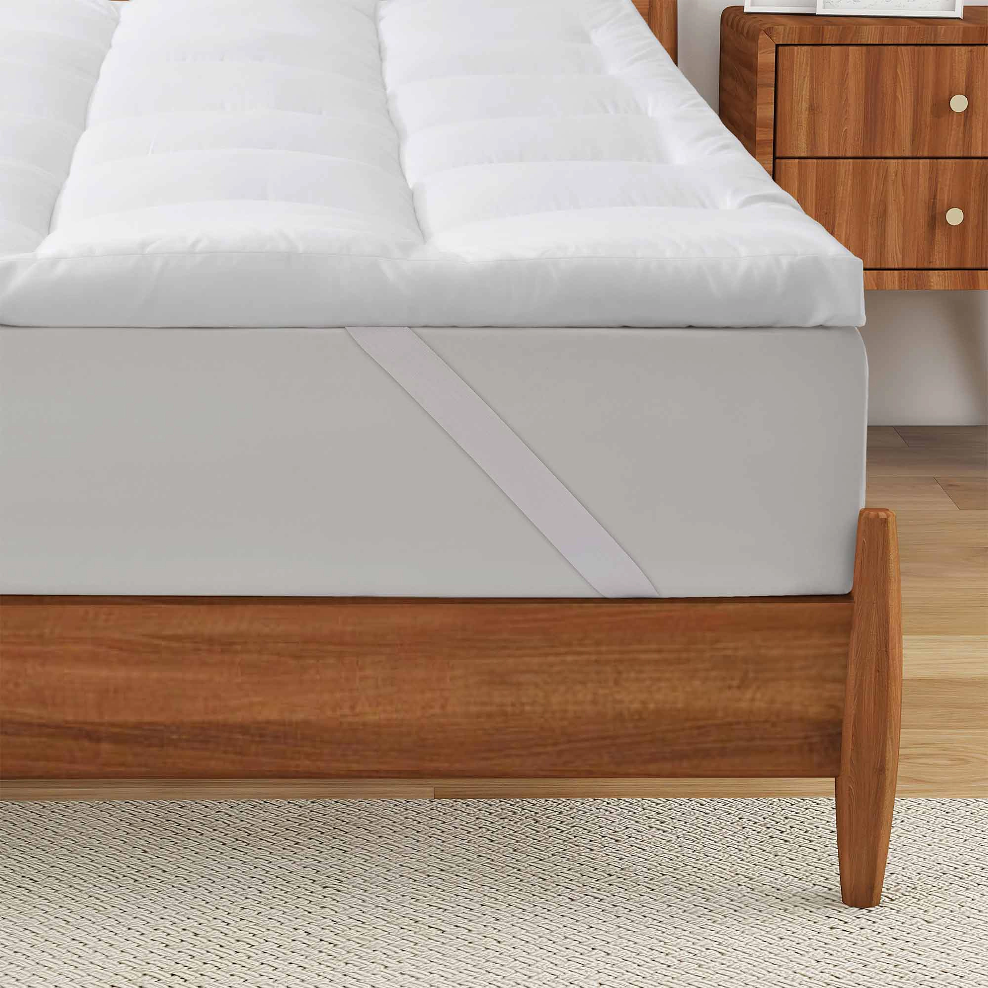PEACE NEST 3" Plush Down Alternative Mattress Topper with Elastic Straps UP To 18inch
