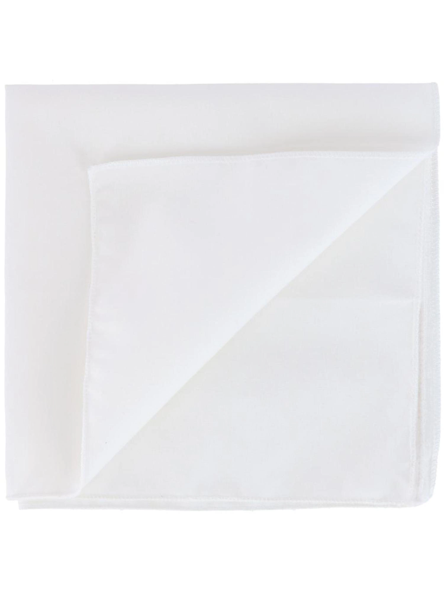 CTM All Cotton 15x15 inch Solid White Cotton Handkerchief (1 Pack)