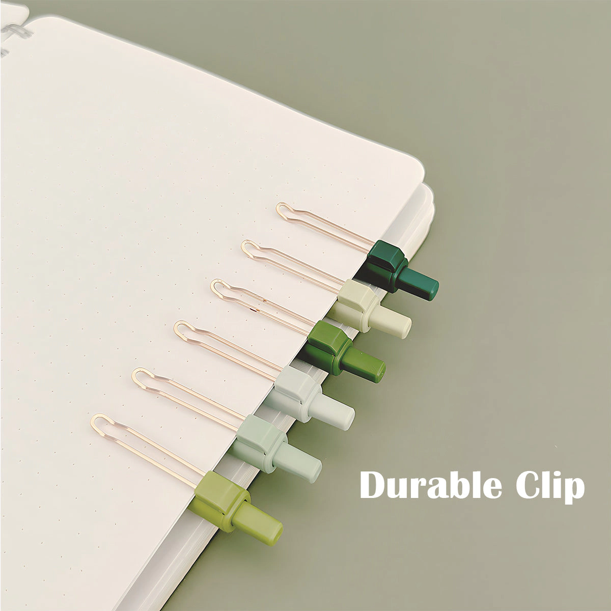 Wrapables Retractable Black Ink Gel Pens, 0.5mm Fine Point for Home and Office, Green, Set of 6