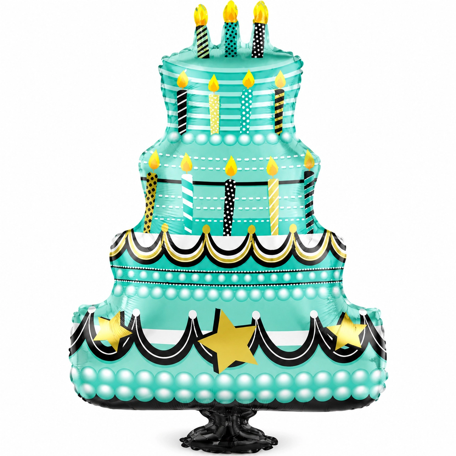 LoonBalloon 30 in Birthday Cake Foil Balloons, 5 Pack