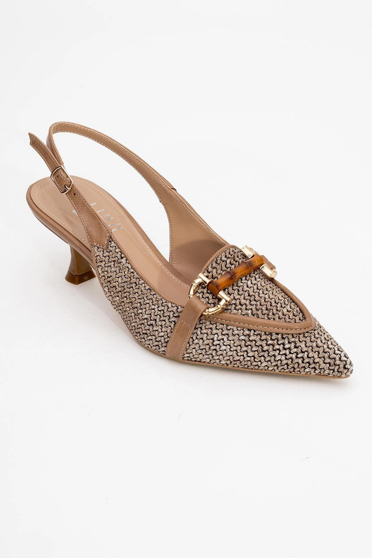 Prologue Shoes Womens Osca Pointed Toe Buckled Slingback Pump