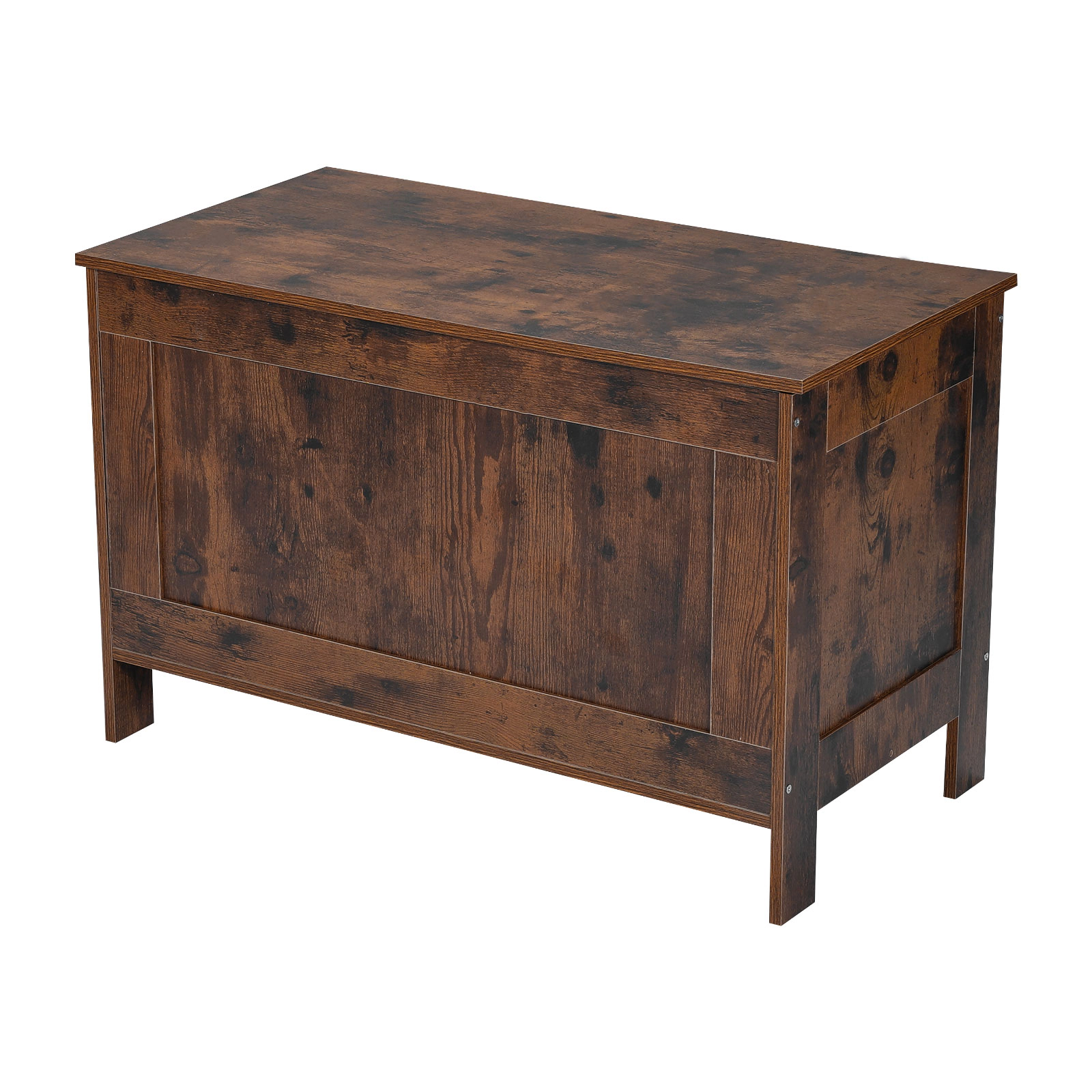 HONGGE Kids Storage Bench Wooden Toy Box Chest with Safety Hinge for Playroom Living Room or Entryway Easy Assembly