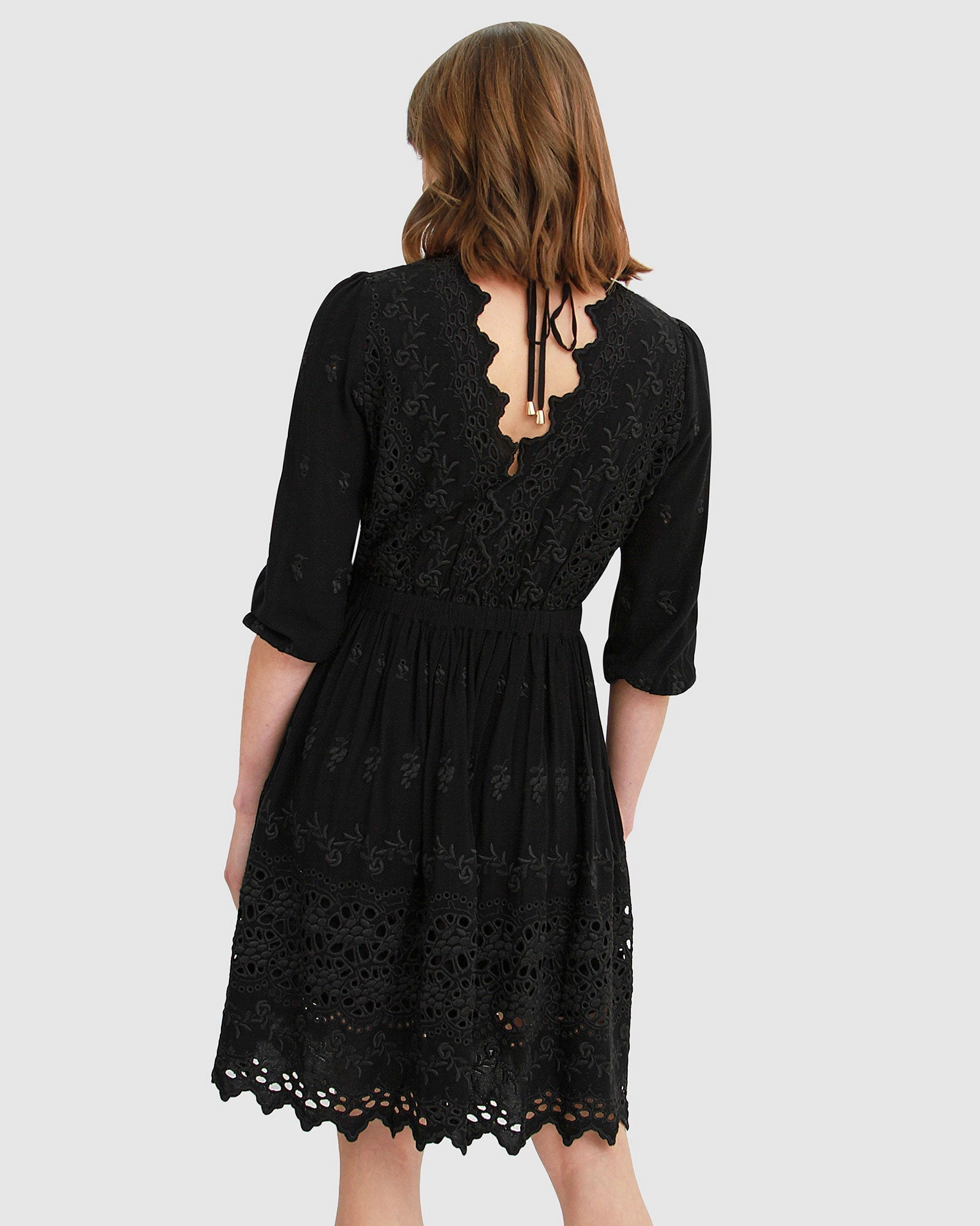 Belle & Bloom Womens Sweet Talk Eyelet Mini Dress
