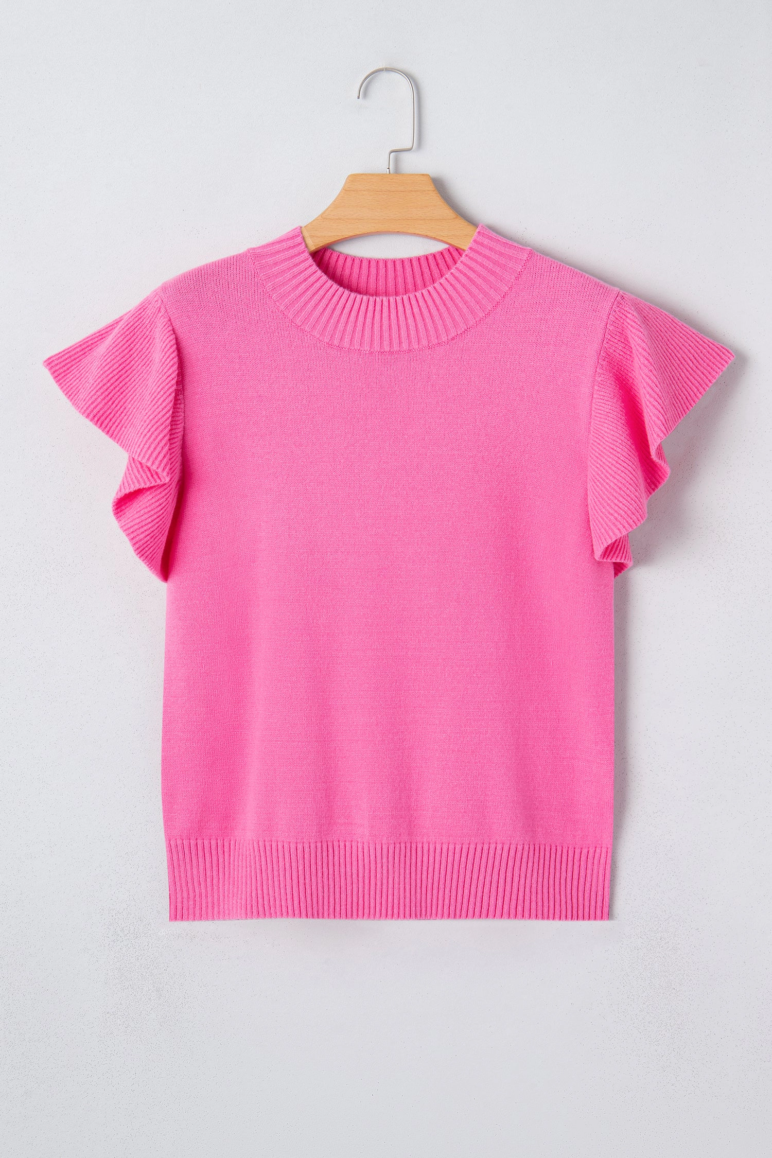 Threaded Pear Women's Noelle Ruffle Short Sleeve Sweater