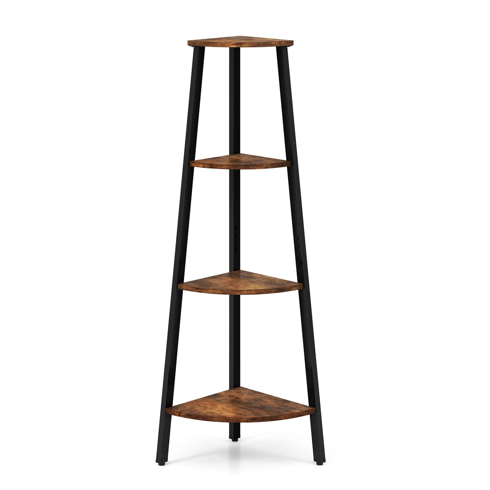 SlickBlue Modern 4-Tier Corner Bookshelf with Open Display Shelves