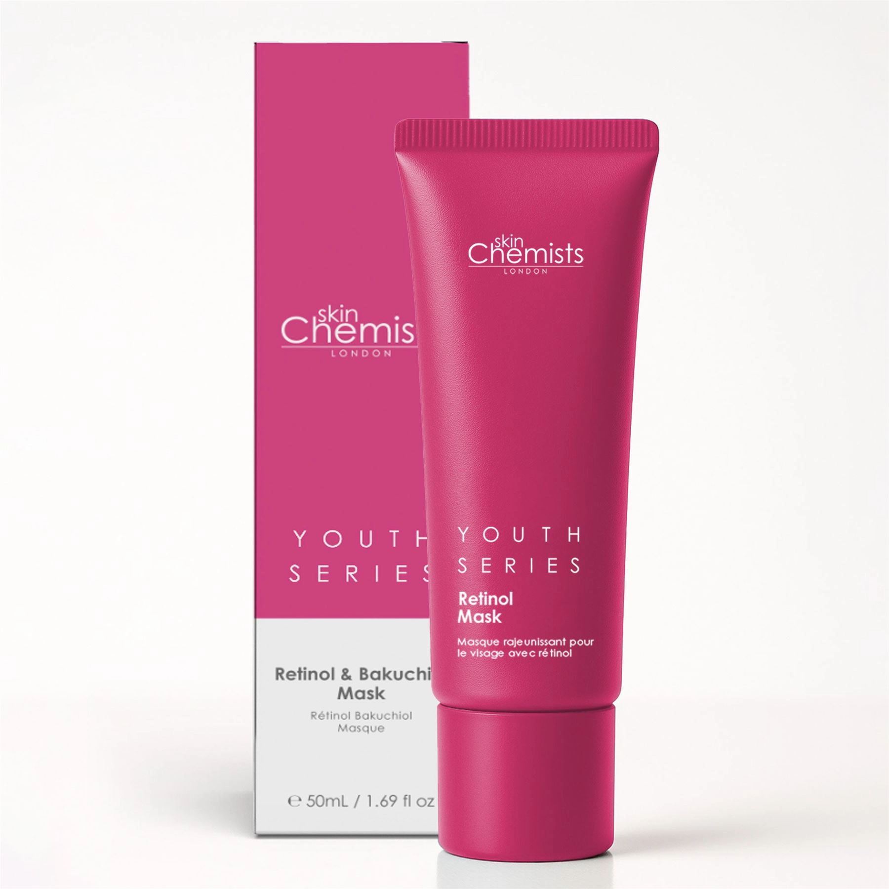 skinChemists Youth Series Retinol & Bakuchiol Mask 50ml - Firming Anti-Aging Treatment for Fine Lines & Wrinkles