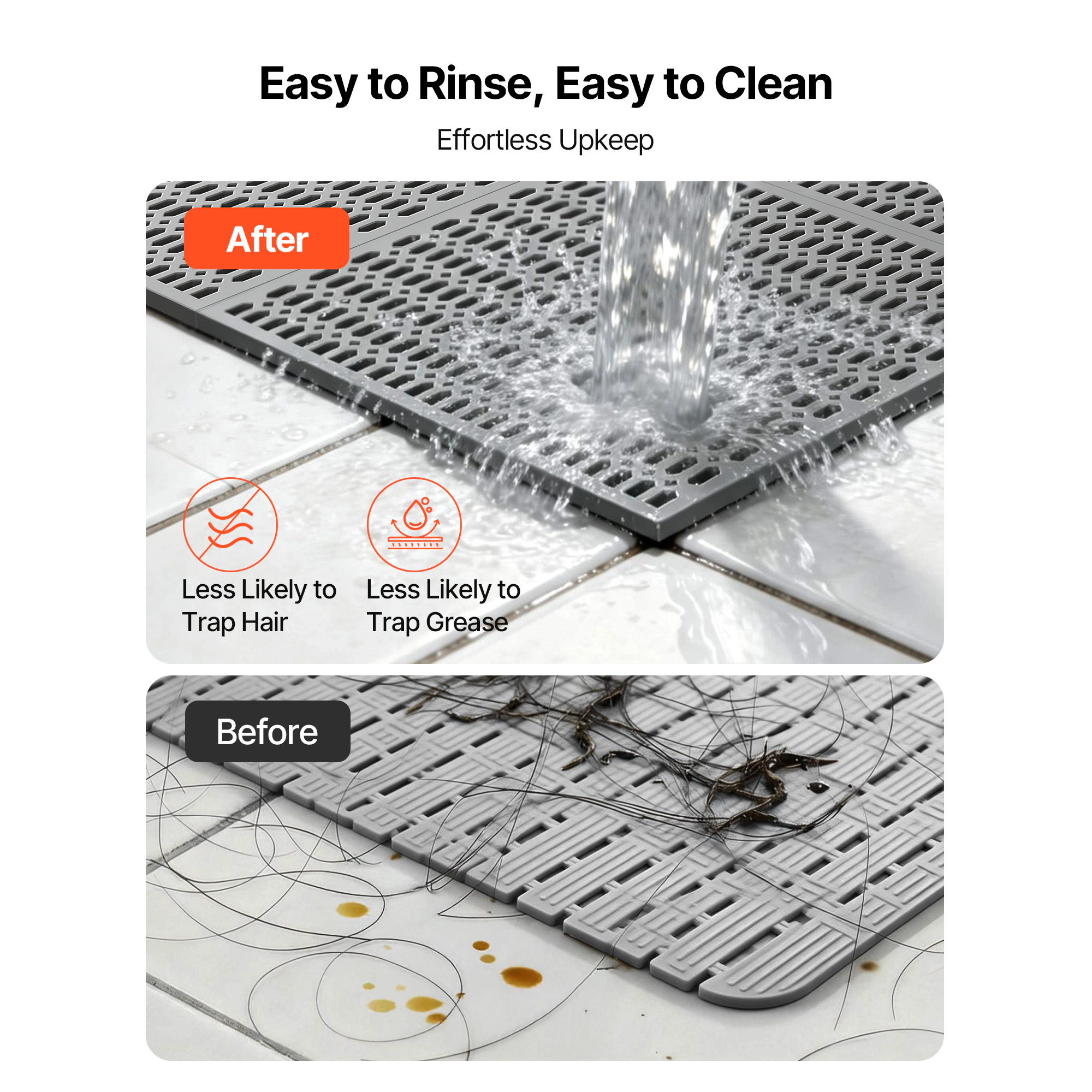 HONGGE Drainage Mat PVC Non Slip Commercial Floor Mat Wet Area Water Drain Splash Matting Hollow Doormat Roll for
