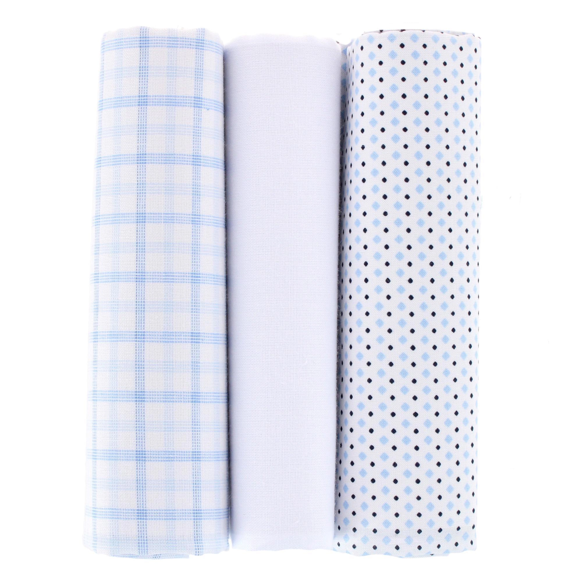 Essentials by Trafalgar Vibrant Dot and Check Patterned Blues Handkerchiefs
