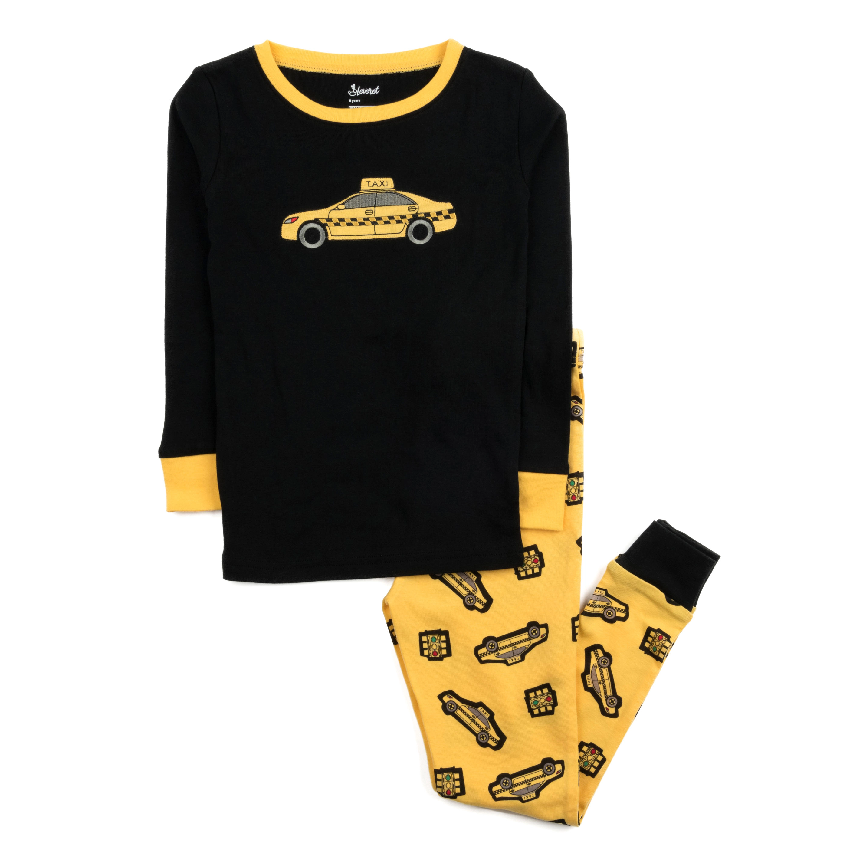 Leveret Baby/Toddler/Kids 2-pc Cotton Snug Fit Vehicle Print Pajamas
