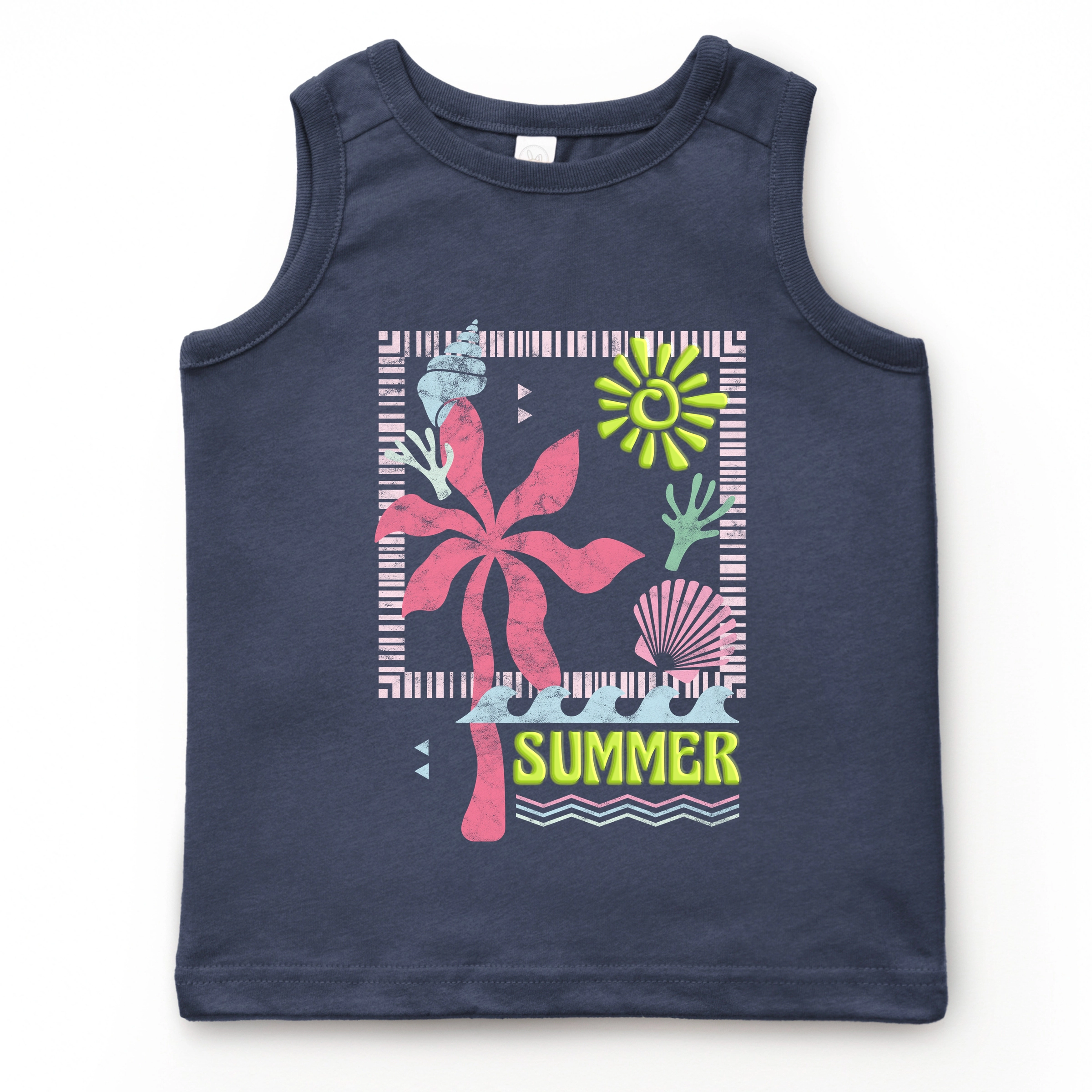 The Juniper Shop - Summer Icons Colorful Puff Print Youth Tank Top