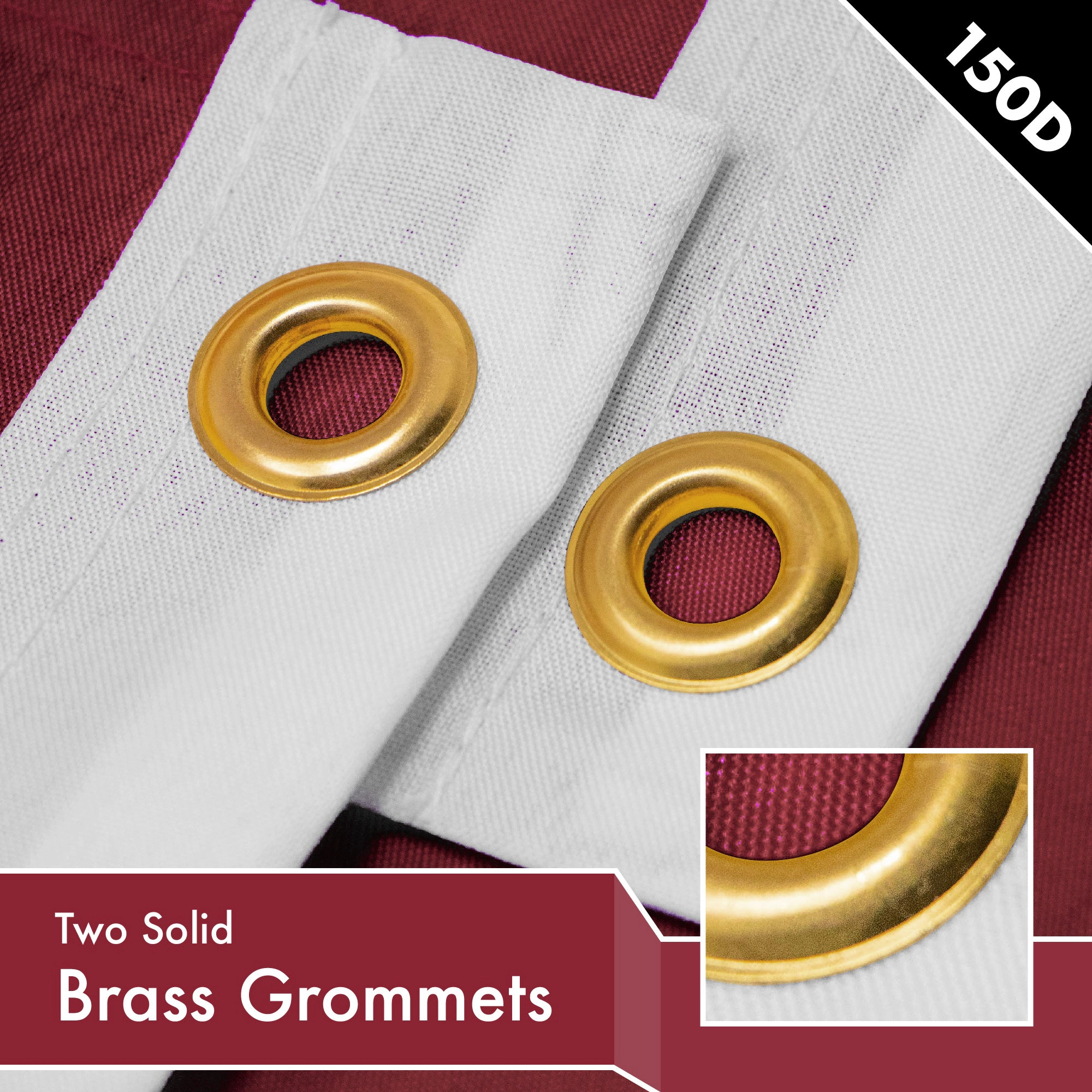 G128 Solid Burgundy Flag 4x6 Ft - LiteWeave Pro 150D Polyester, Brass Grommets, Indoor/Outdoor