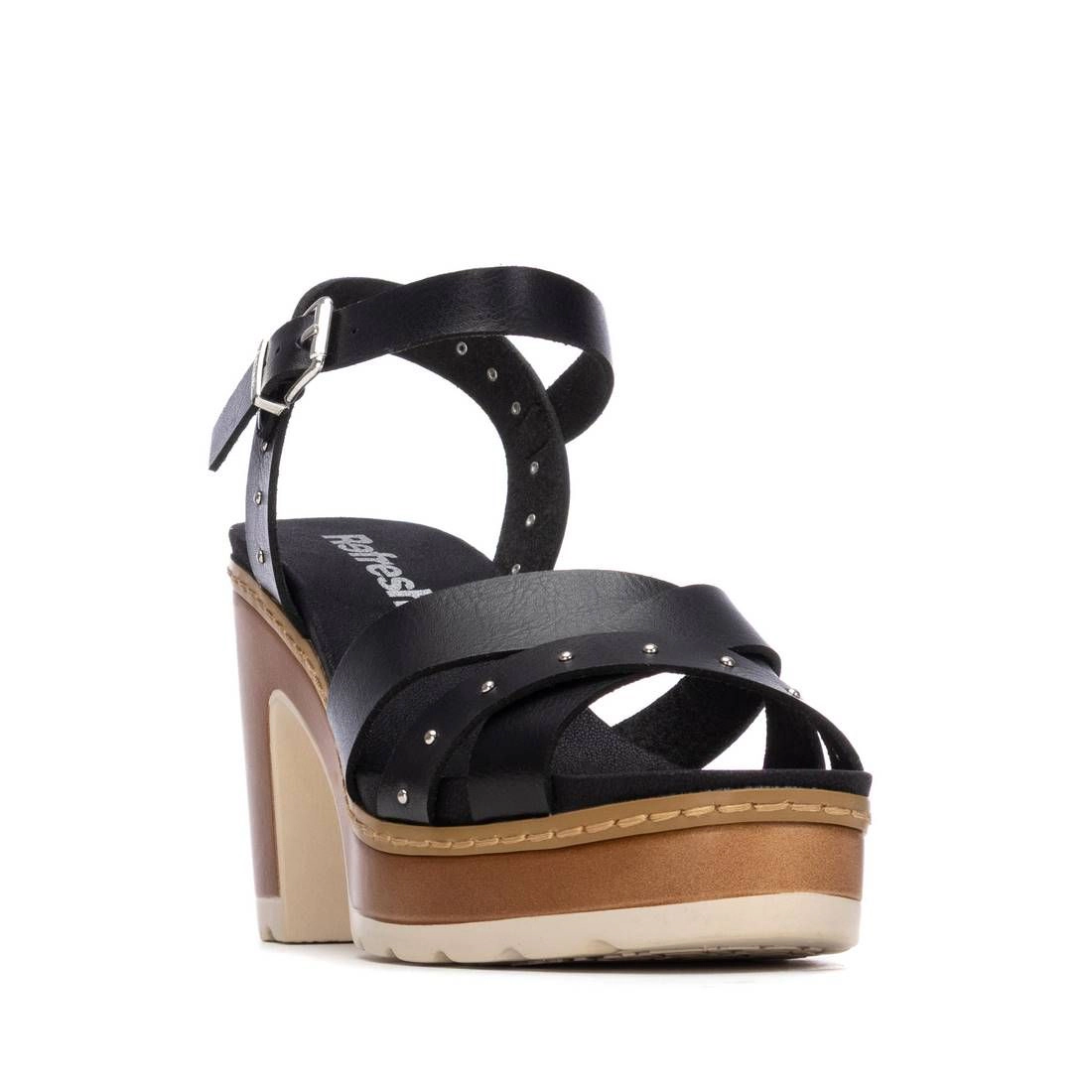 XTI Women Sandals Refresh Ankle Strap Block Heel Open Toe