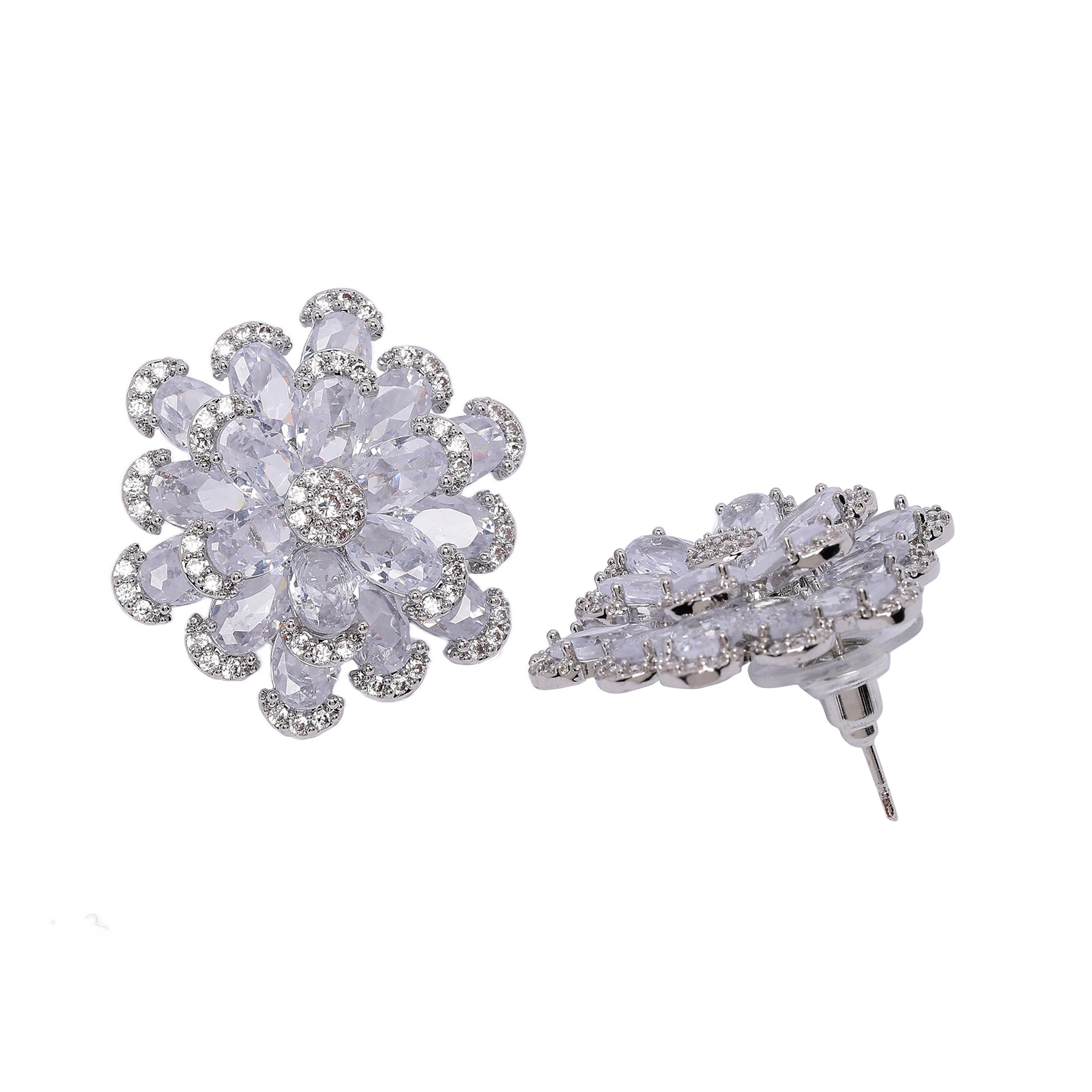 AGP PARIS Womens Icy Blooming Stud Earrings