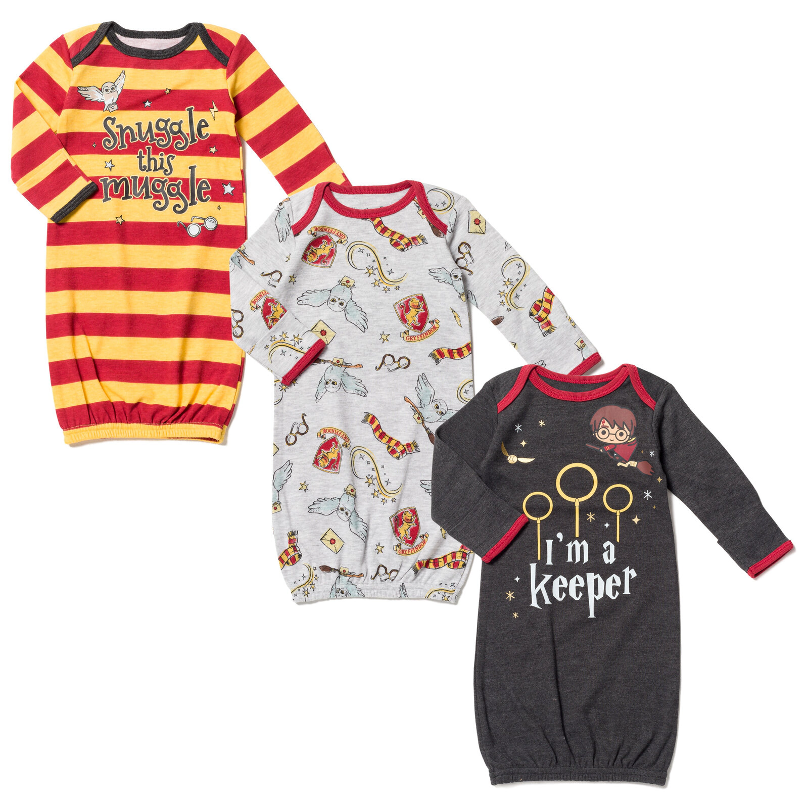 Harry Potter Baby Boy or Girl Sleepwear One Piece Sleeper Gown