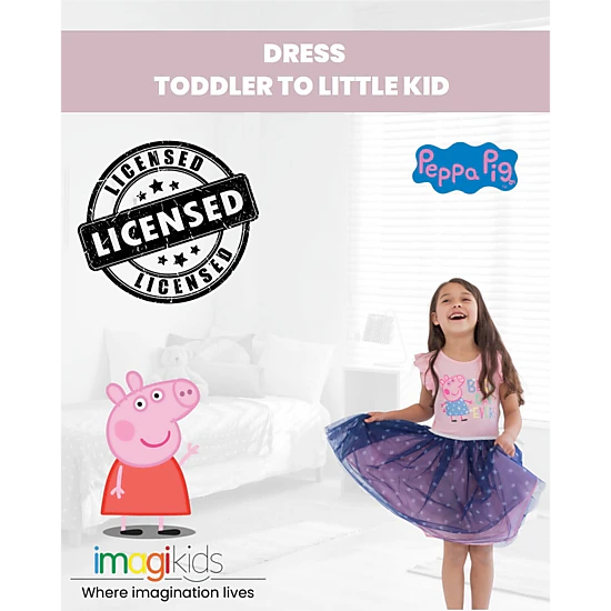 Peppa Pig Girls' Glitter Tutu Dress