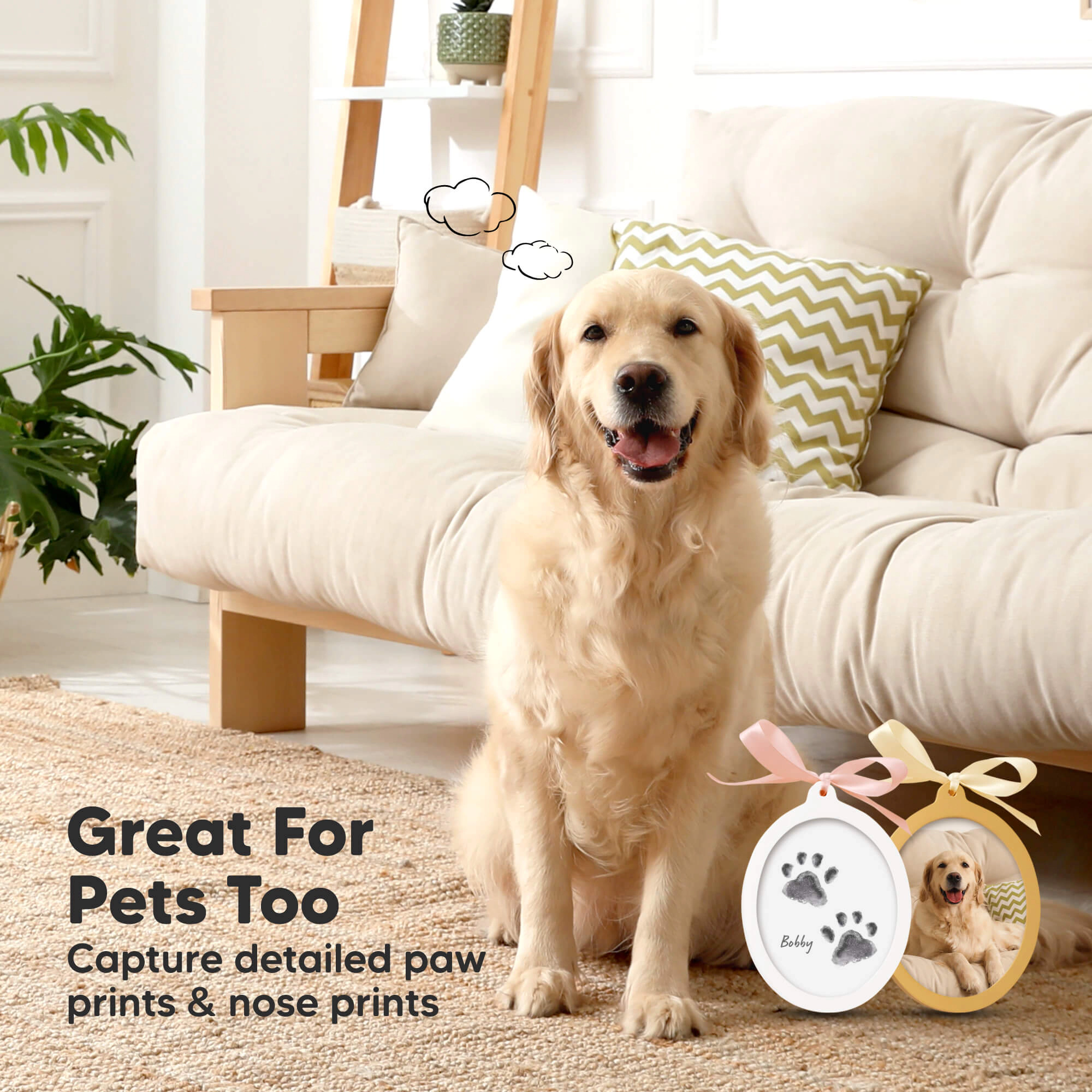 KeaBabies Bitsy Inkless Baby Print and Photo Ornaments