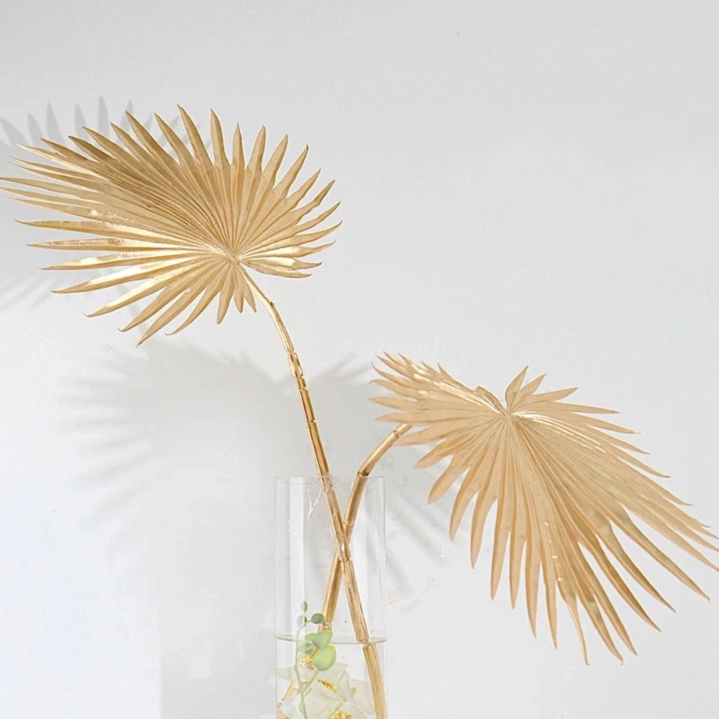 Home Collection Set of 2 35-Inch Metallic Palm Leaf Stems