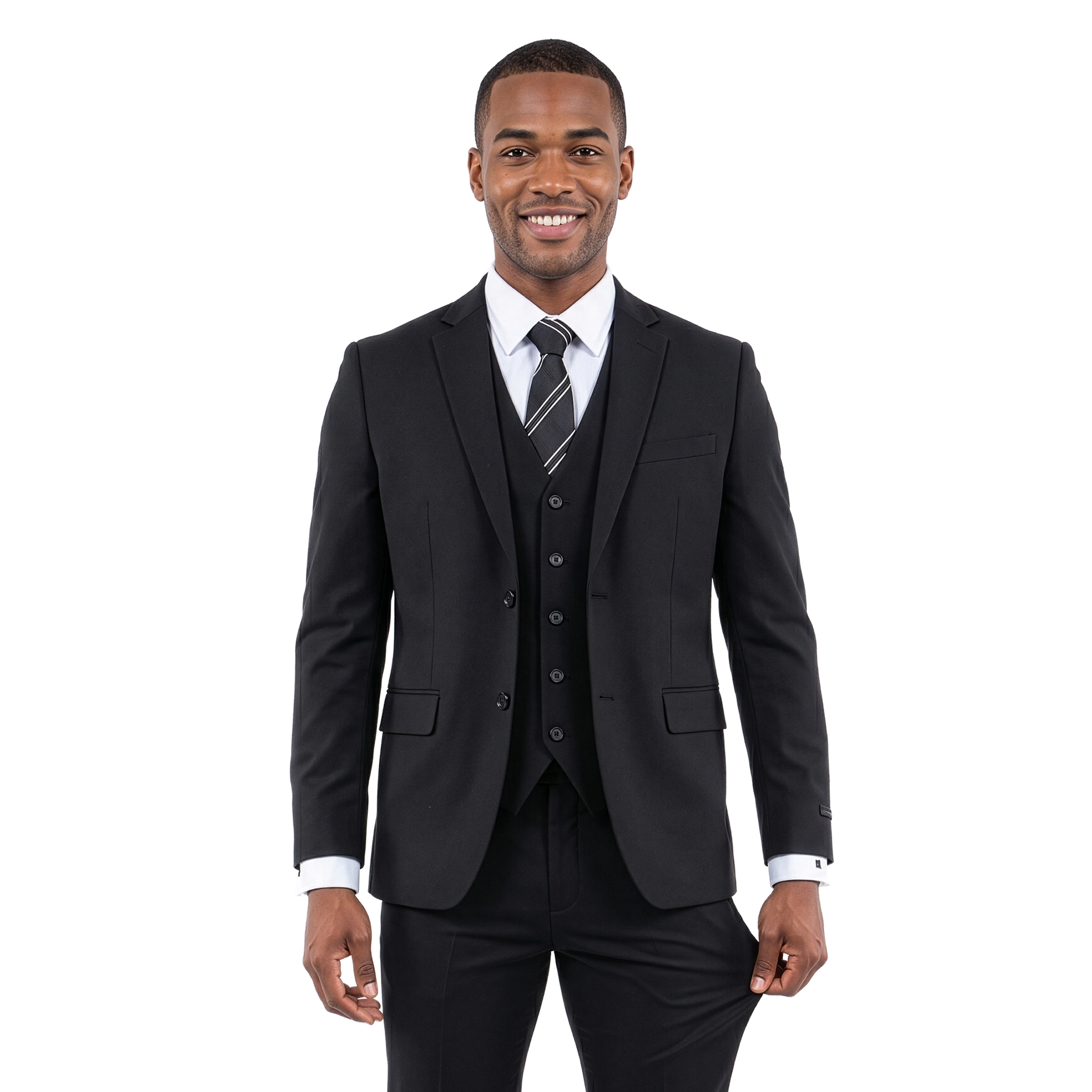 ZeGarie Men’s Slim Fit 3 Piece 4 Way Stretch Suit Set