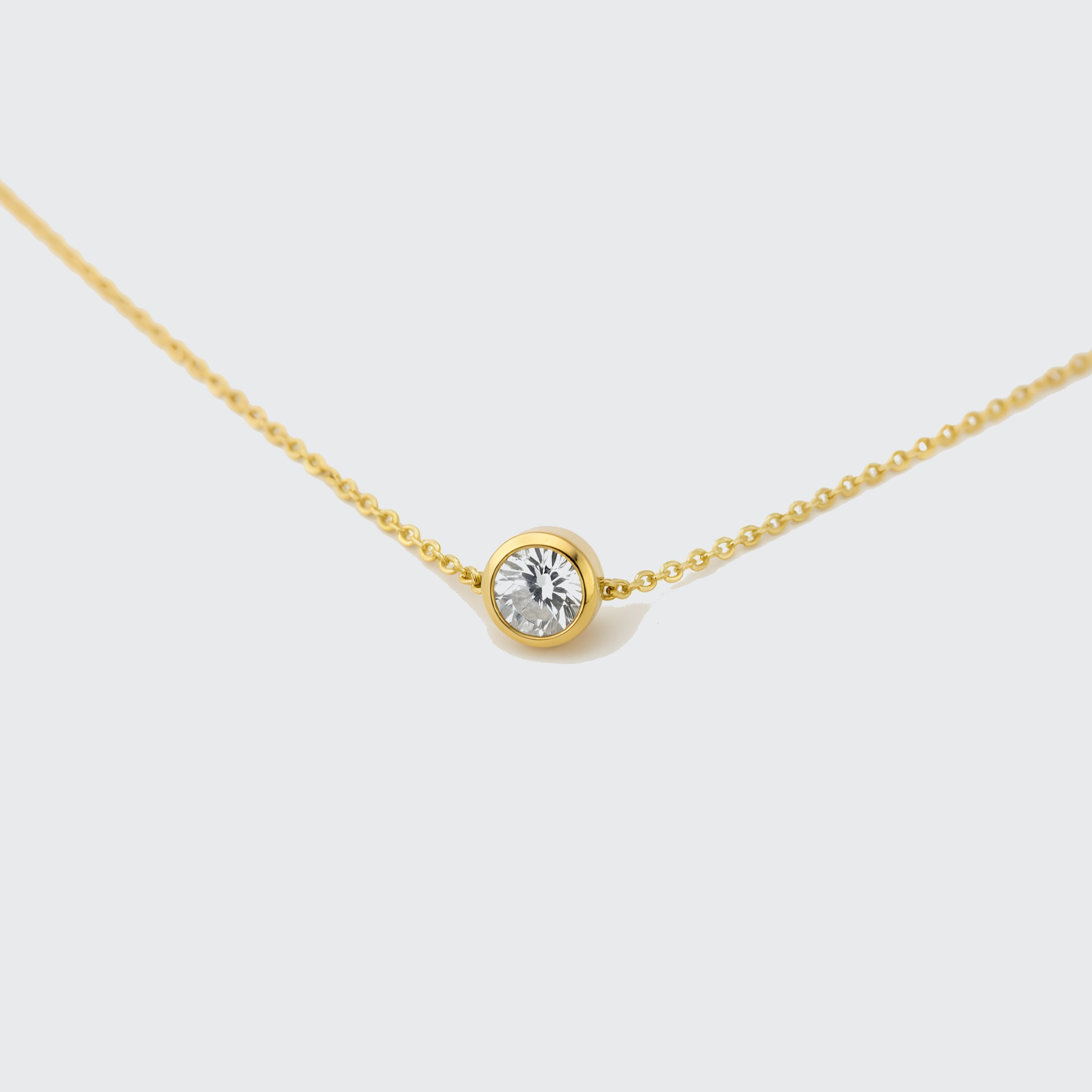 Mint & Lily Women's Classic Bezel Set Solitaire Necklace