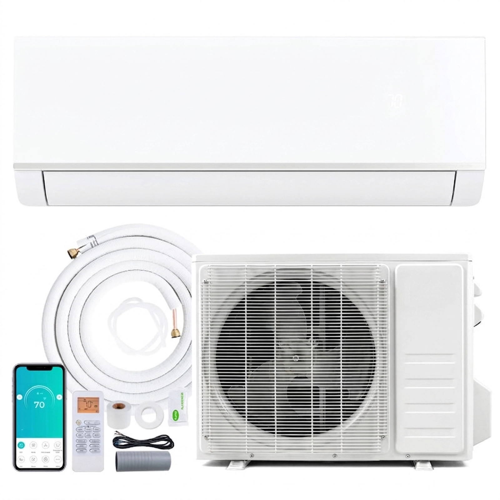 SUGIFT 18000-BTU 20-SEER2 208-230V 1000-sq ft WiFi Ductless Mini Split Air Conditioner with Heat Pump
