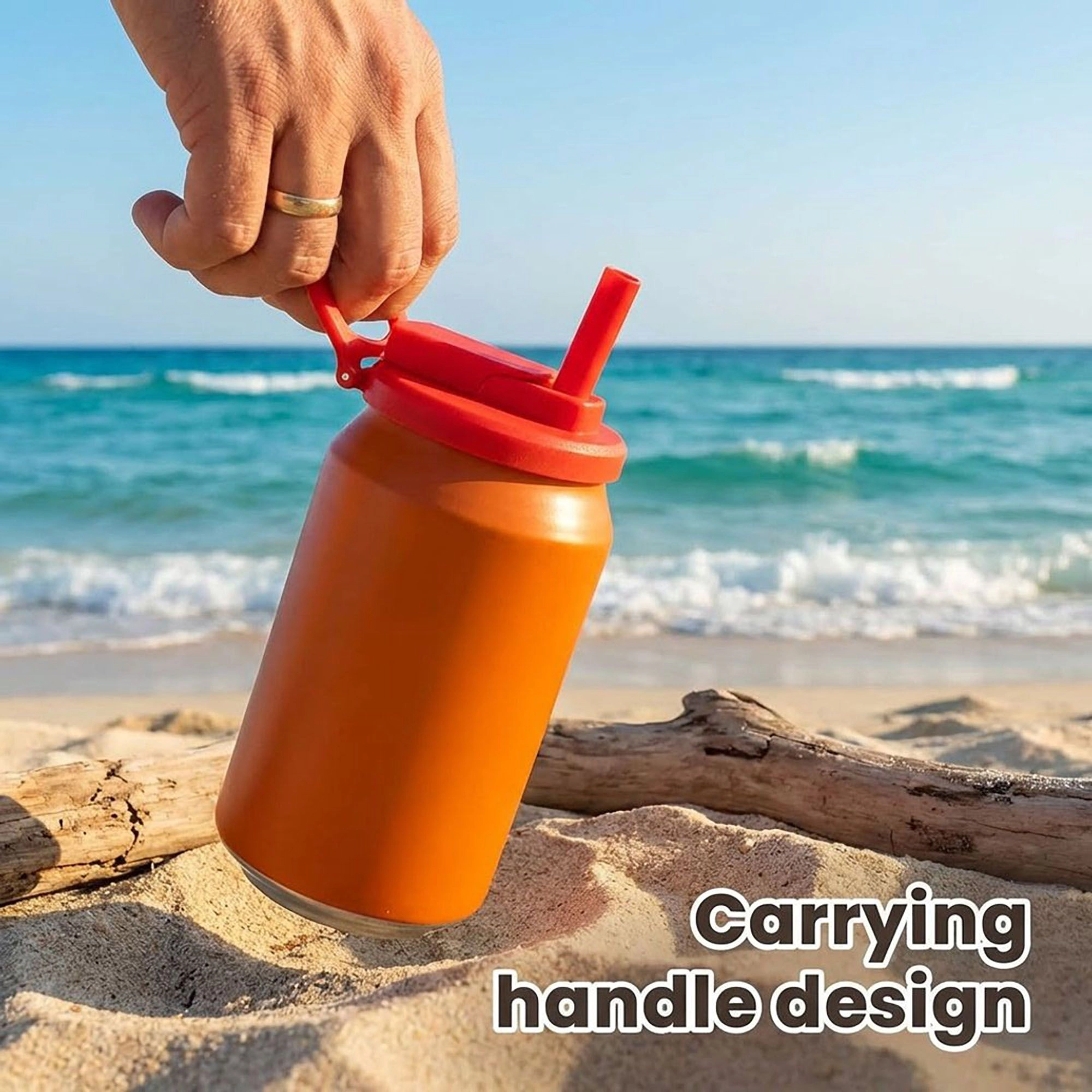 Alilang Women Replacement Straw Lid with Flip Top and Carry Handle Compatible with Tumblers and Water Bottles