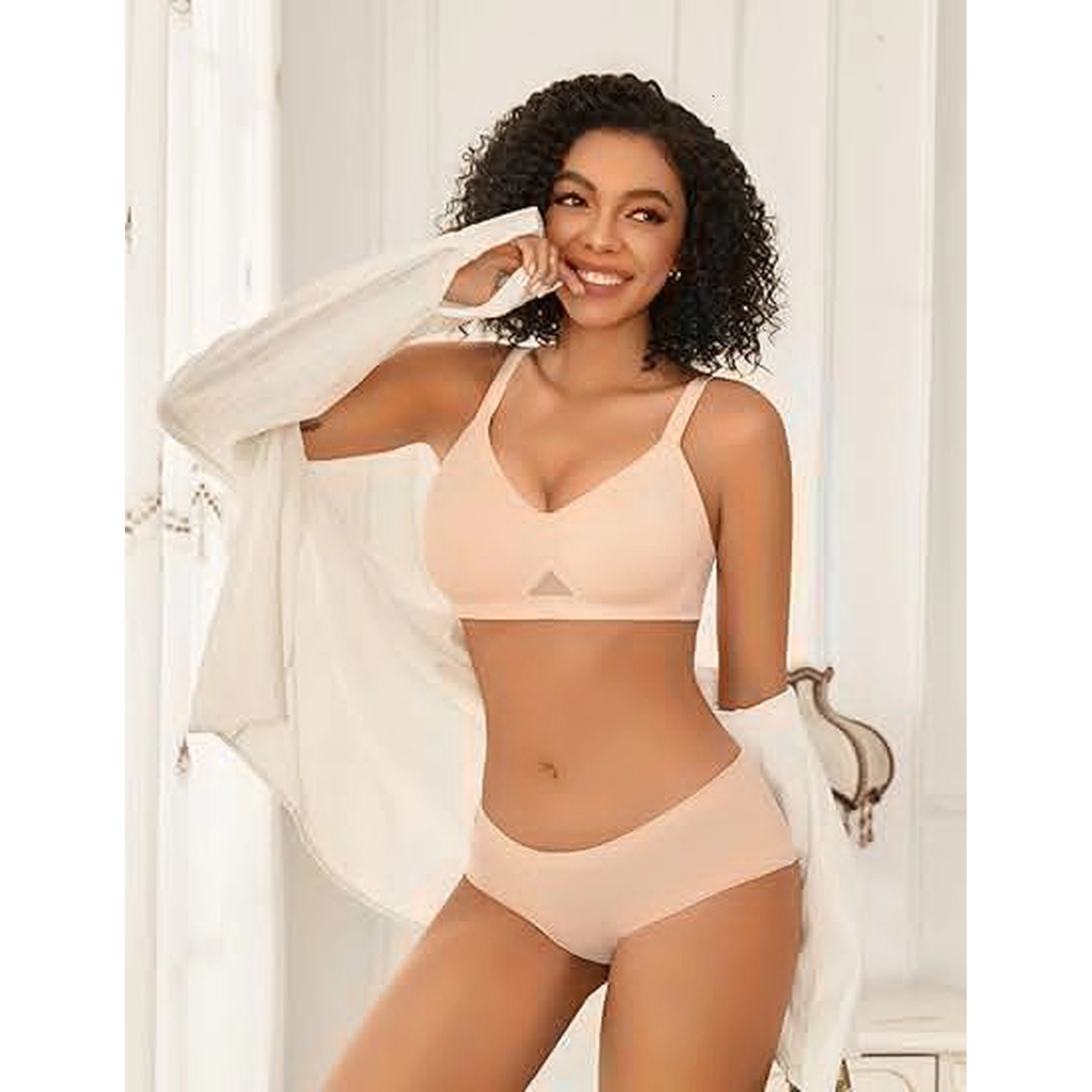 Avidlove Women's V Neck Seamless Full Coverage Bralette