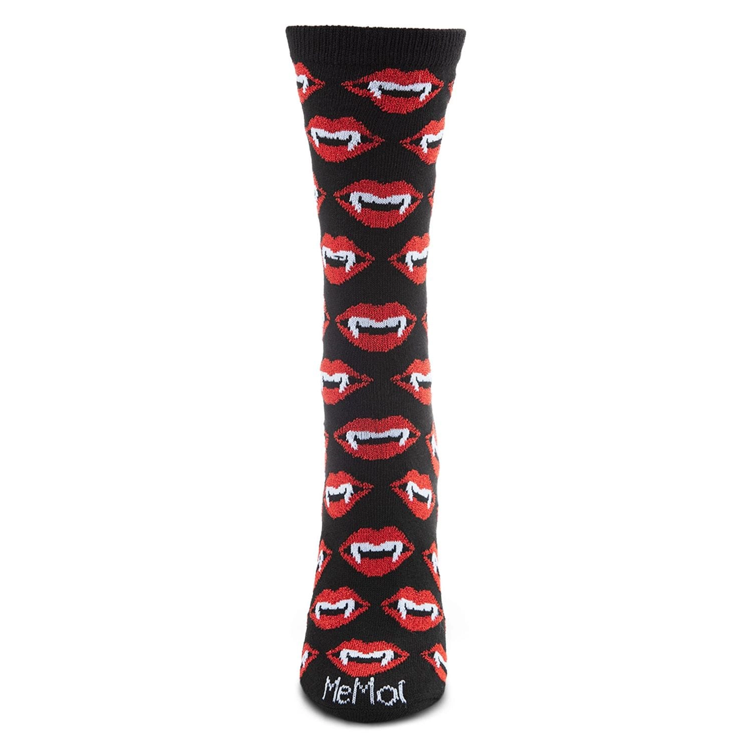 MeMoi Vampire Lips Novelty Crew Socks